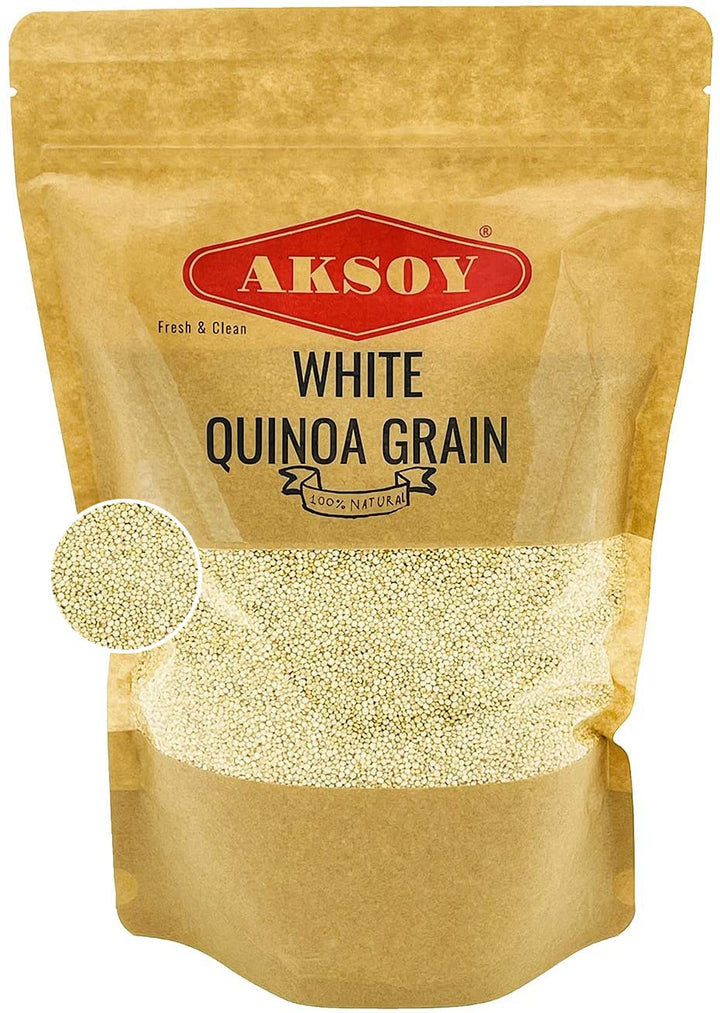 Aksoy White Quinoa 1.25KG - Whole Grain, Ready-to-Cook, Non-GMO, Plant-Based Protein