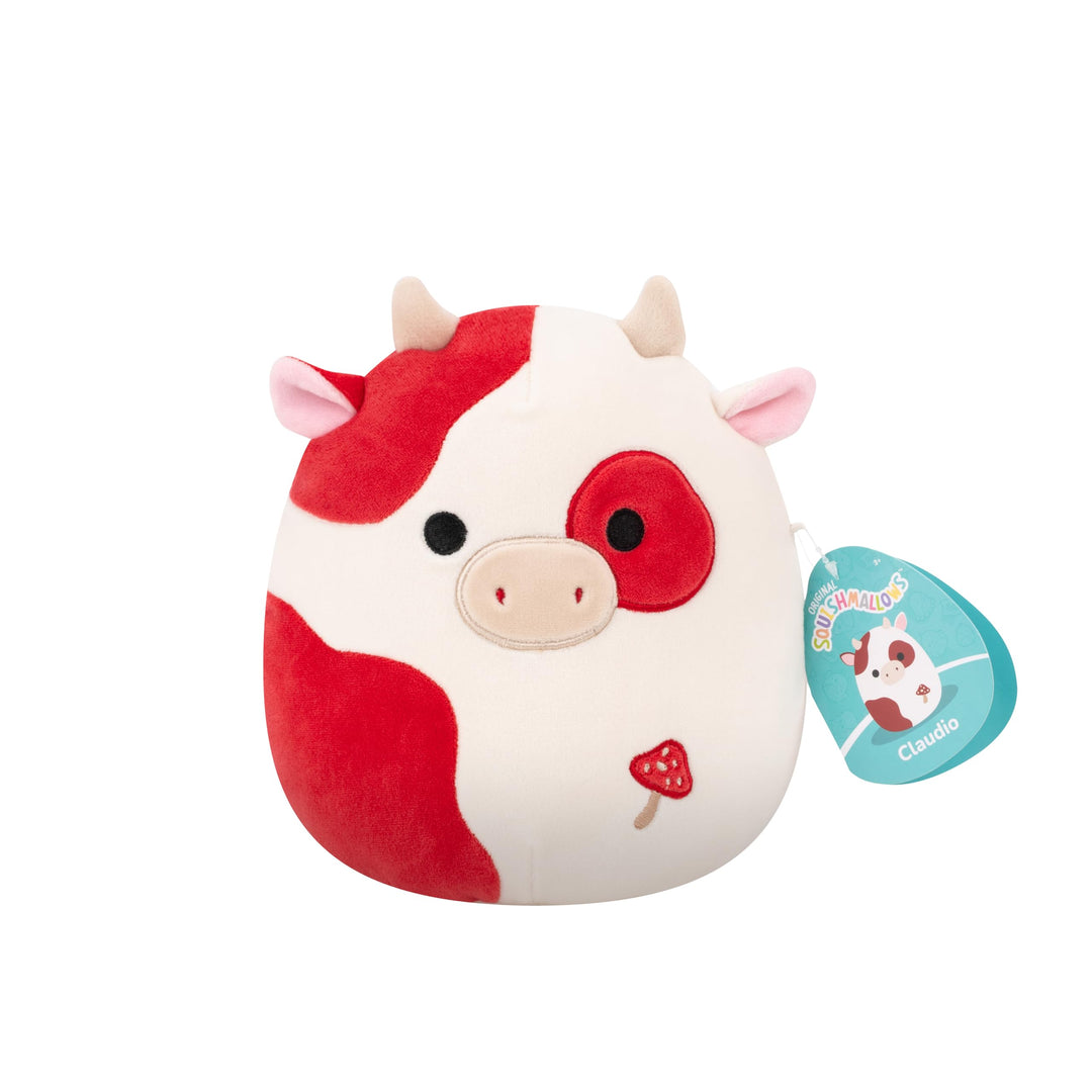 Squishmallows Claudio the Spotted Cow - 7.5-Inch Plush Toy for Kids 3 Years and Up