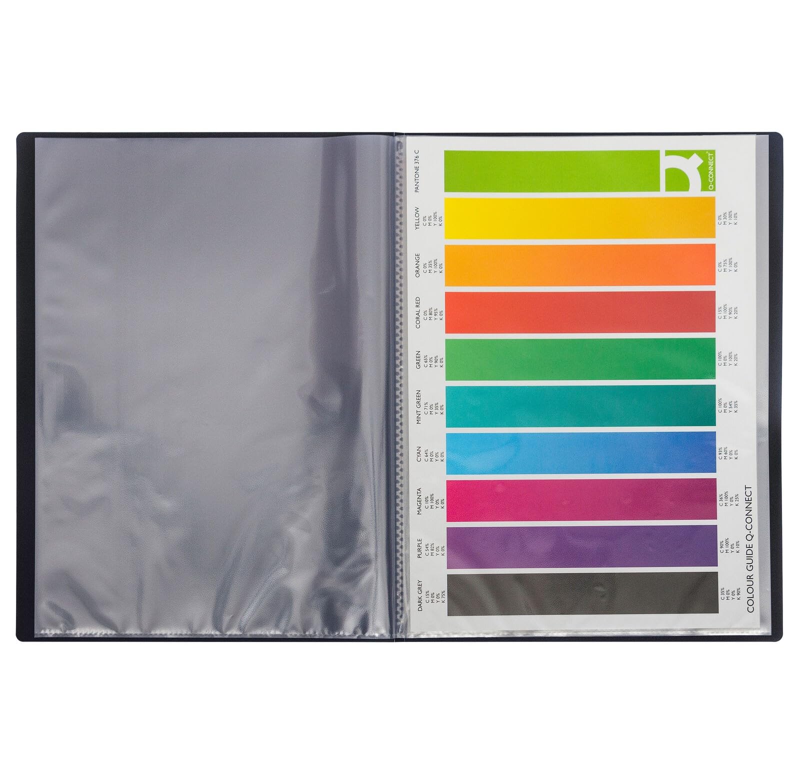 Q-Connect Polypropylene Display Book 40 Pocket Black KF01260 5