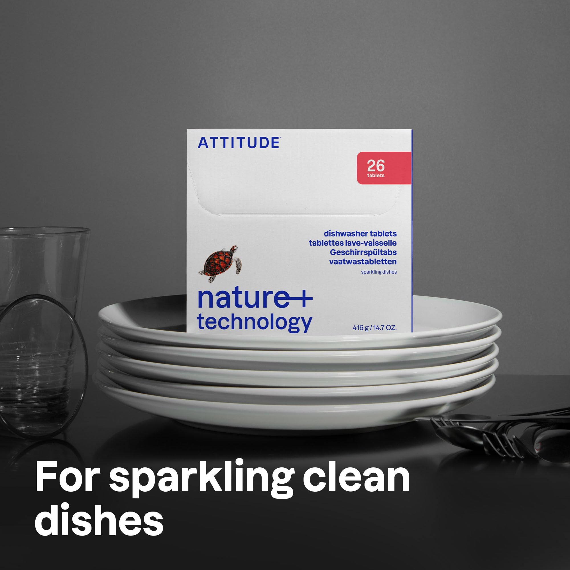 ATTITUDE Plant-Based & Vegan Dishwasher Pods - Phosphate-Free, Unscented, 26 Count 2