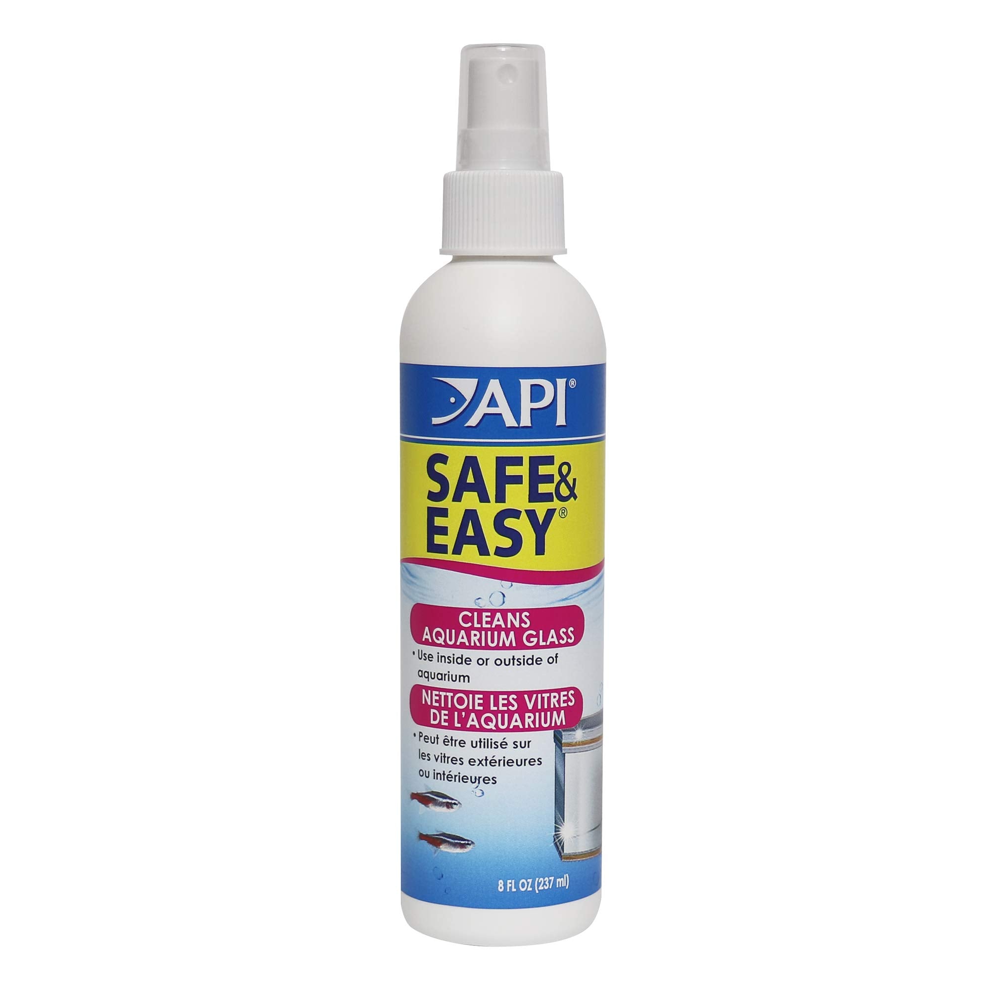 API Aquarium Cleaner Spray - Cleans Glass & Acrylic, Removes Mineral Deposits | 237 ml