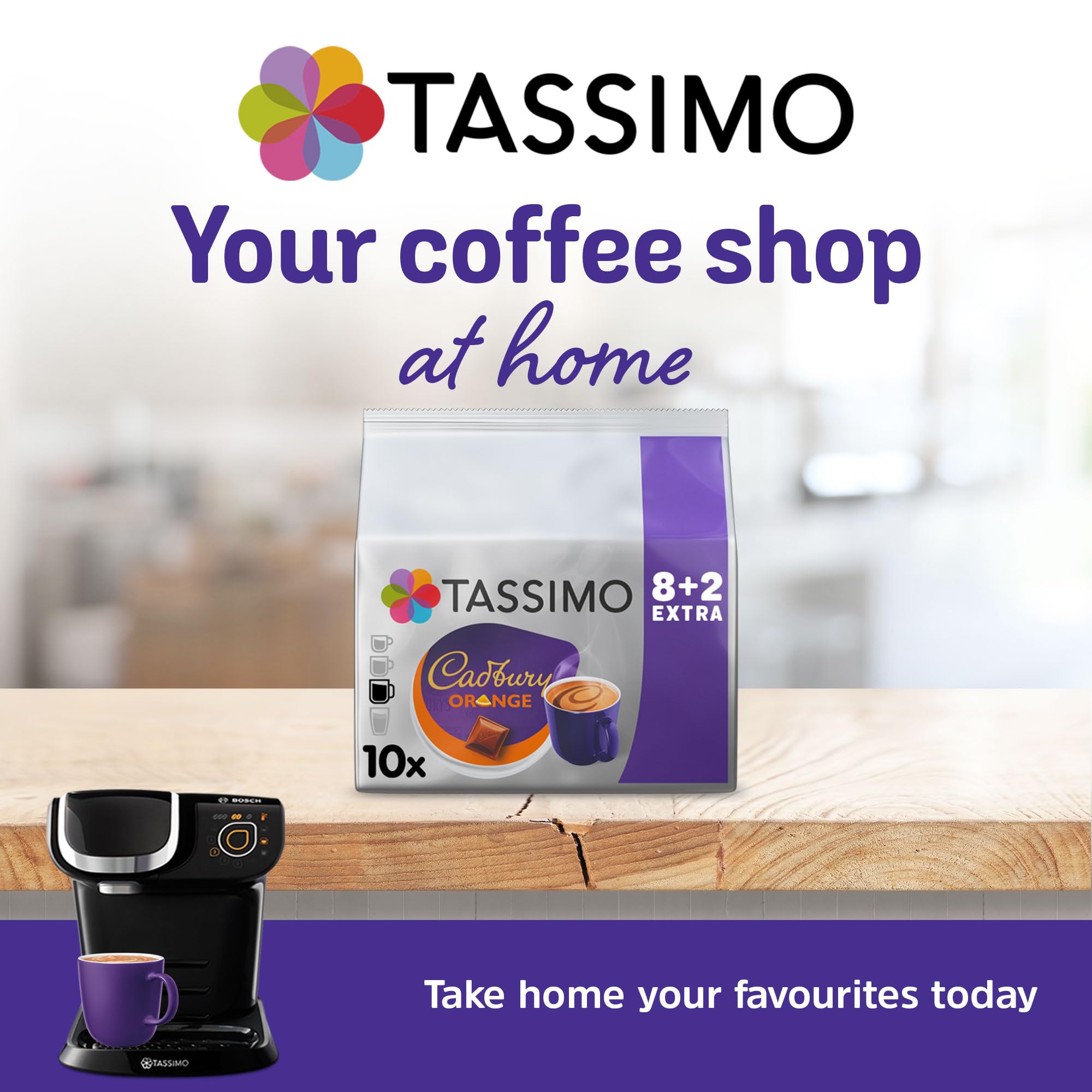 Cadbury Orange Hot Chocolate Tassimo Pods x50 (Pack of 5) - Rich Cocoa & Citrus Blend 2