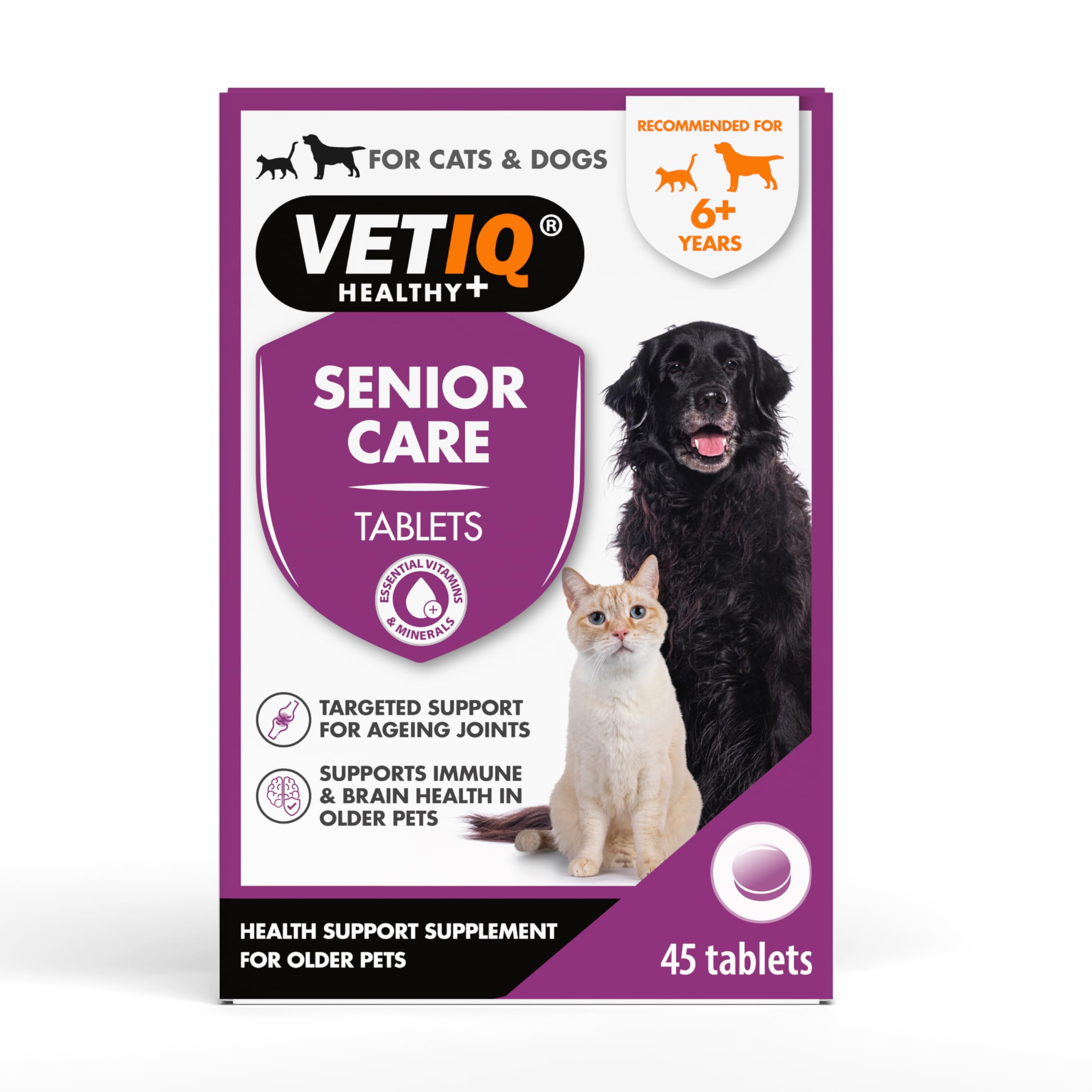 VETIQ Senior Care Supplement - Joint Support & Immune Health | 45 Tablets