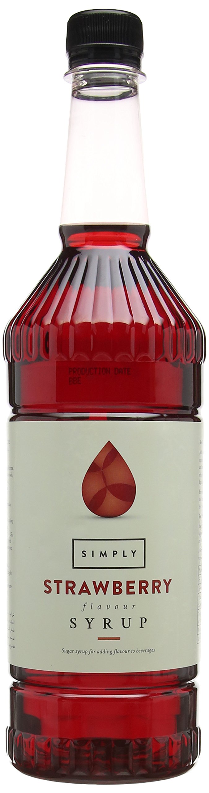 Simply Strawberry Syrup - 1 Litre Bottle | Vegan & Gluten Free | 66 Servings 1