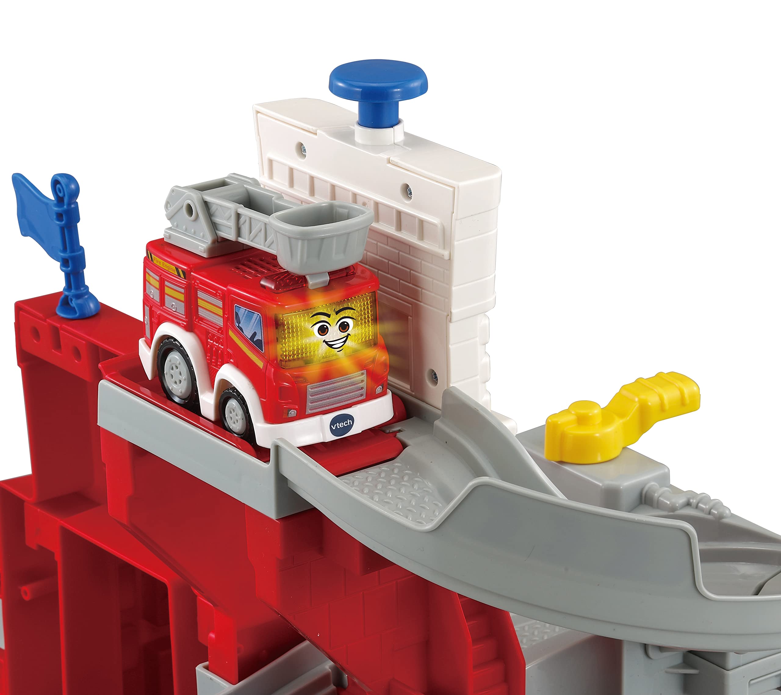 VTech Toot-Toot Drivers Fire Station Playset with Interactive SmartPoint Fire Engine | Ages 1-5 4