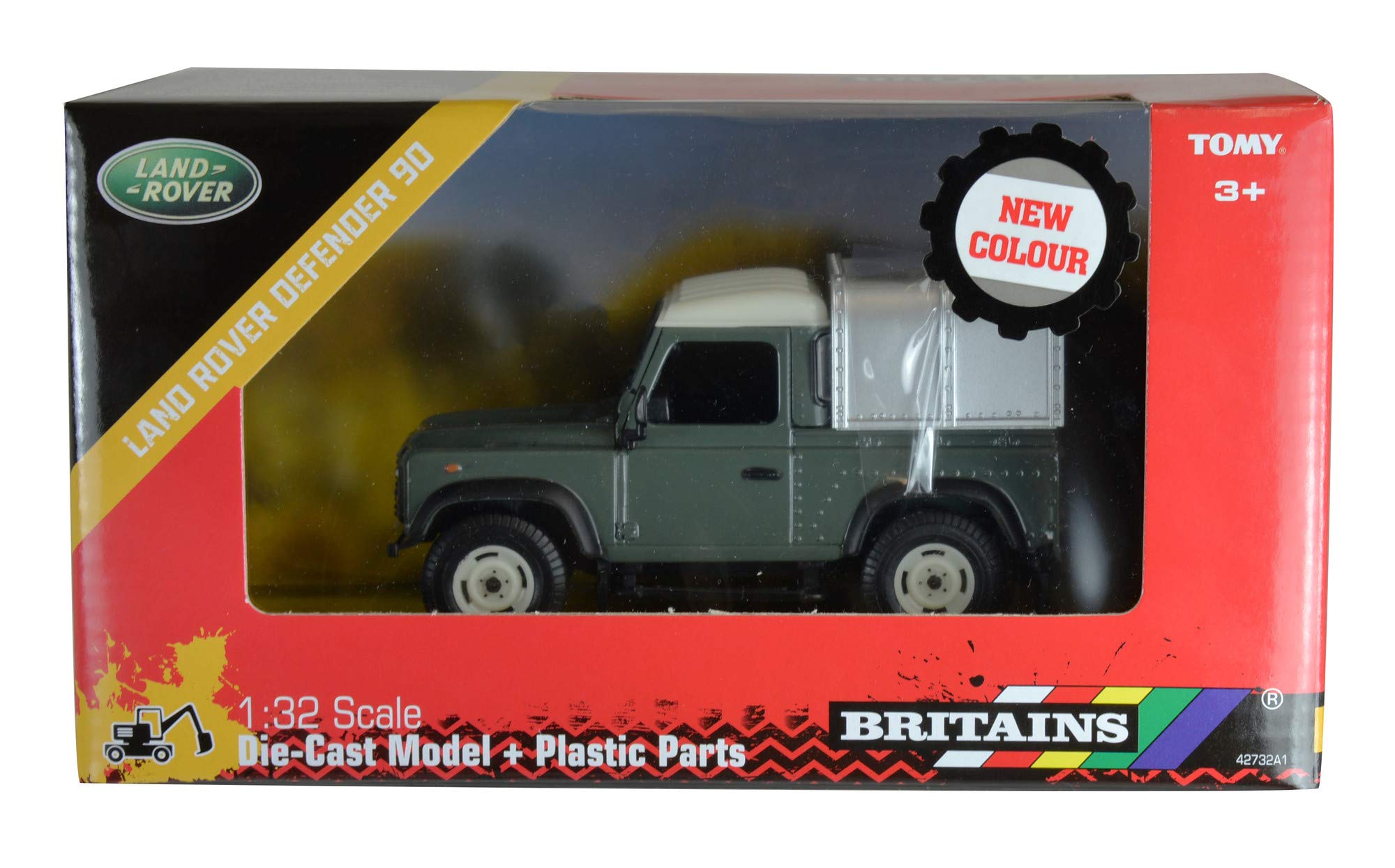 Britains 1:32 Land Rover Defender 90 with Canopy - Farm Vehicle Toy for Ages 3+ 2
