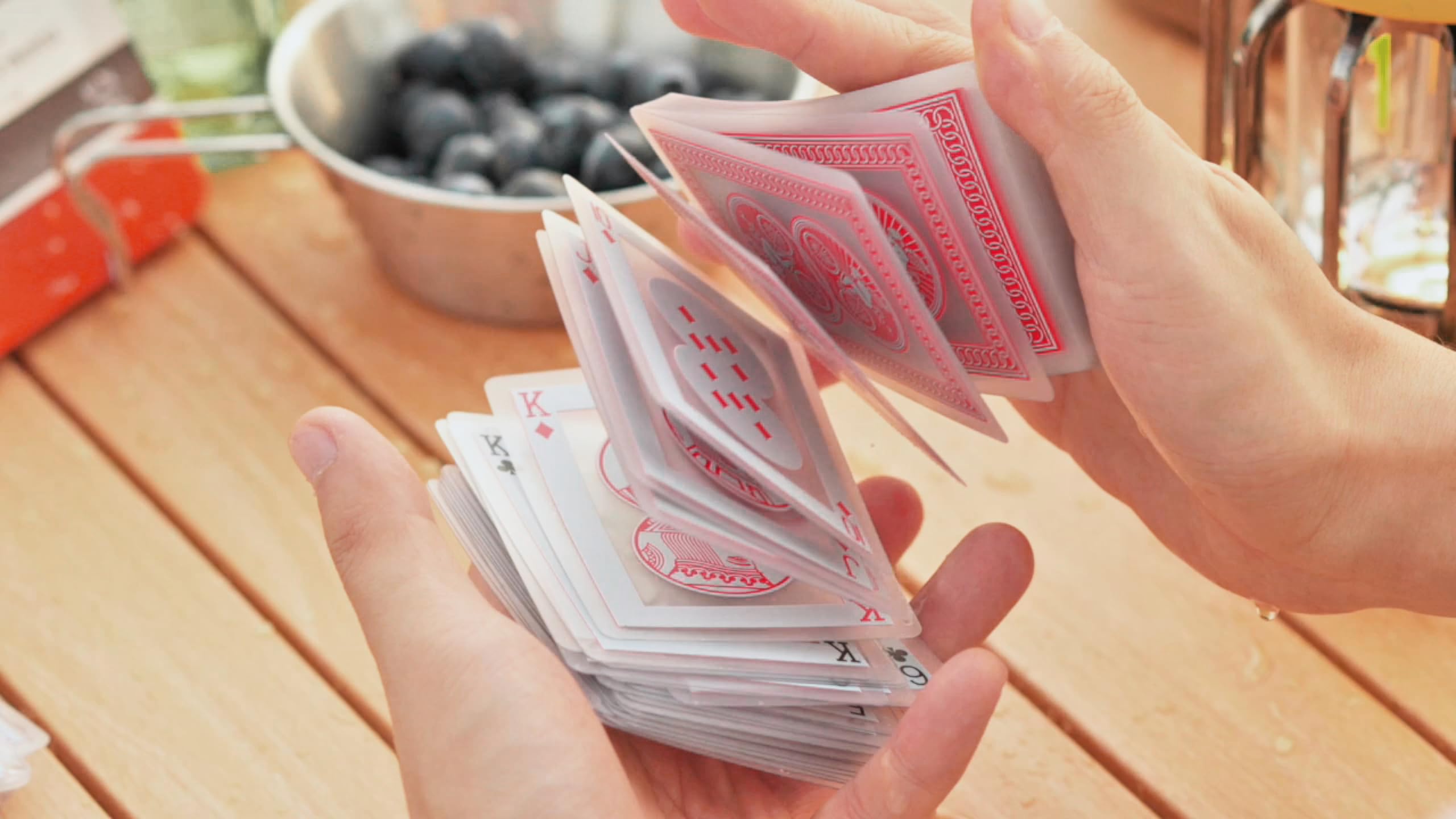 Bicycle Waterproof Playing Cards - 100% Waterproof, Plastic, Red 5