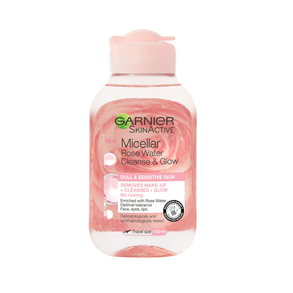 Garnier Micellar Rose Cleansing Water - Gentle Face Cleanser & Makeup Remover | 100 ml