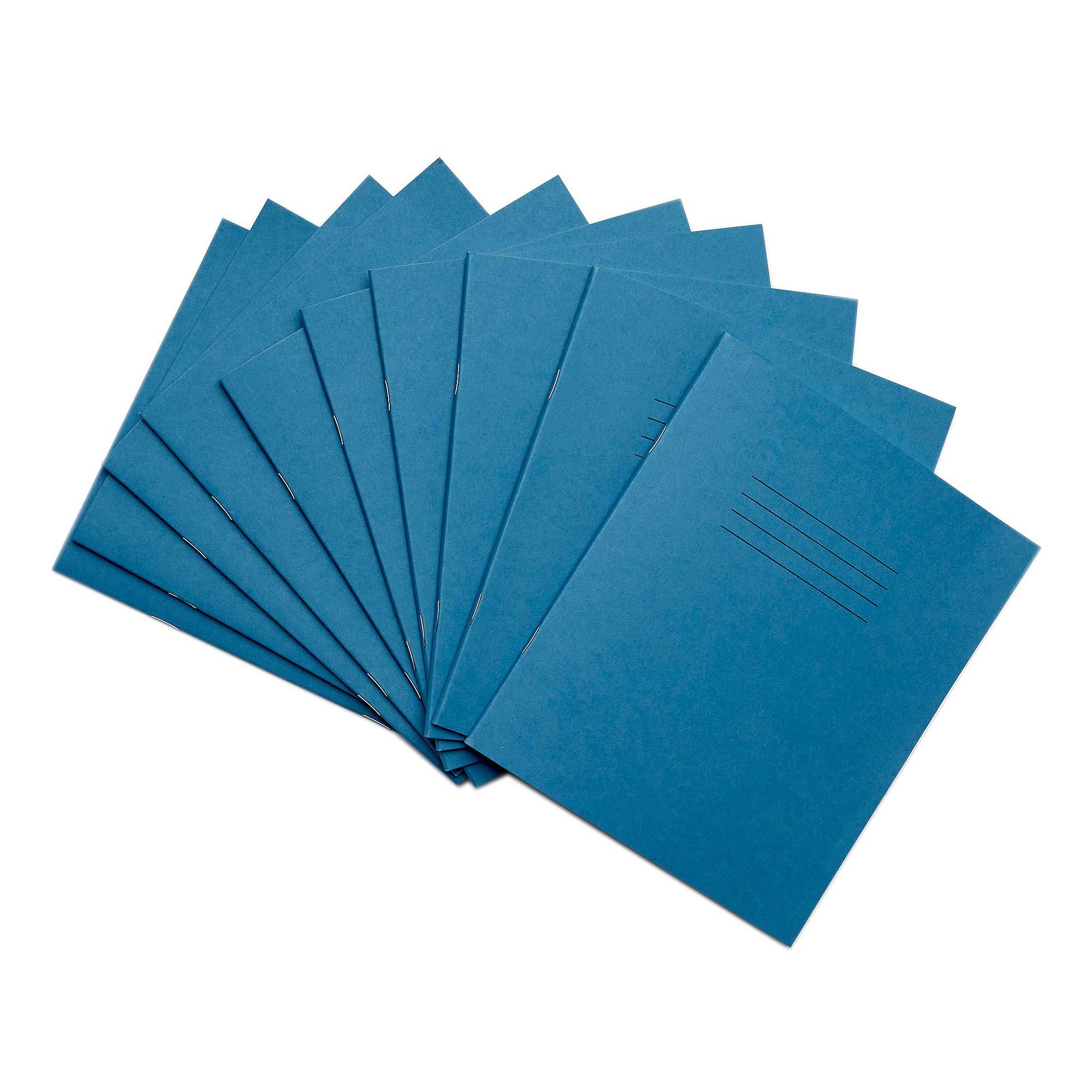 Rhino A5+ Exercise Books - 80 Pages, 5mm Squared Paper, Light Blue Cover, 10-Pack