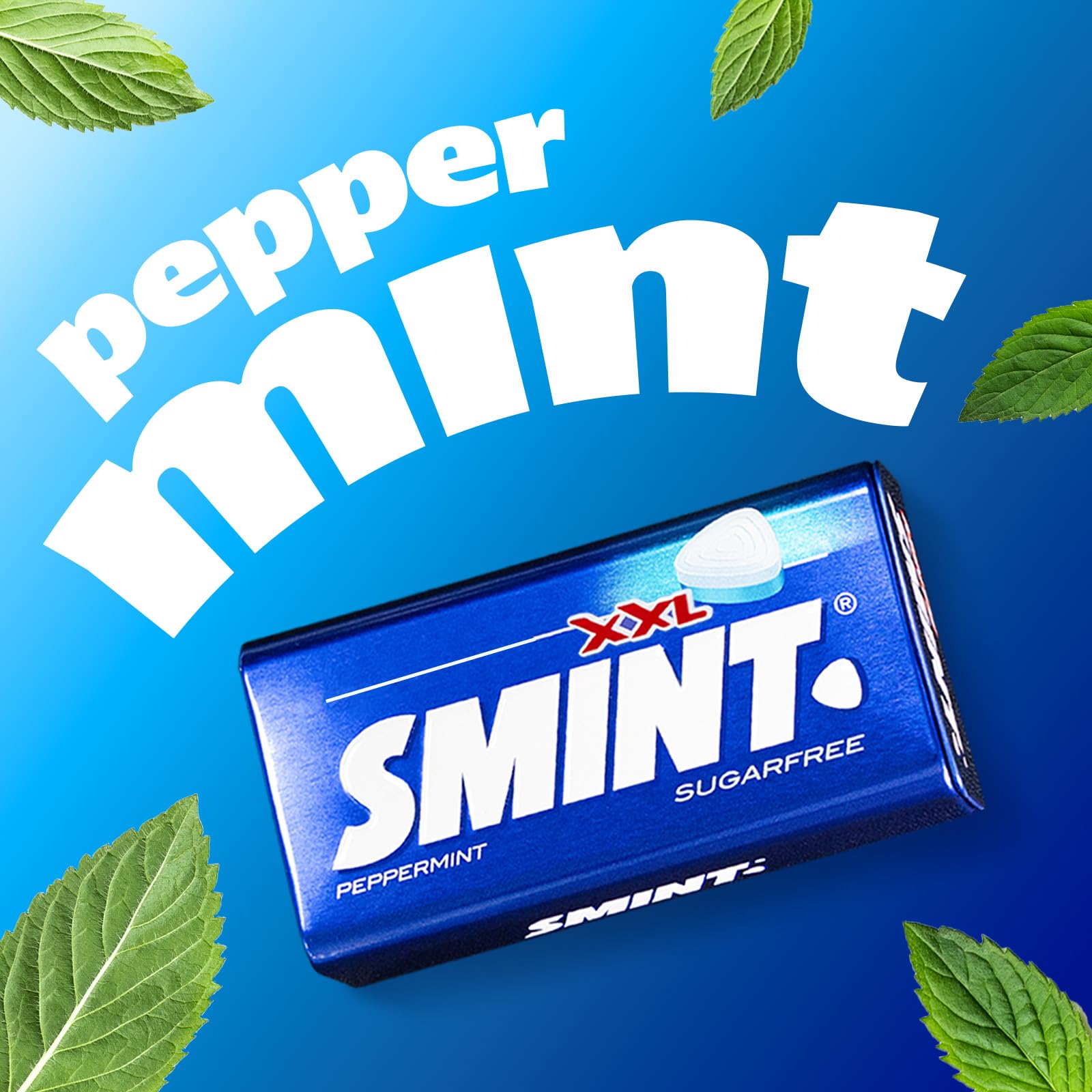 Smint Sugar Free Peppermint Mints - 50 XXL Tin | Tooth-Friendly Xylitol | Suitable for Vegetarians 3