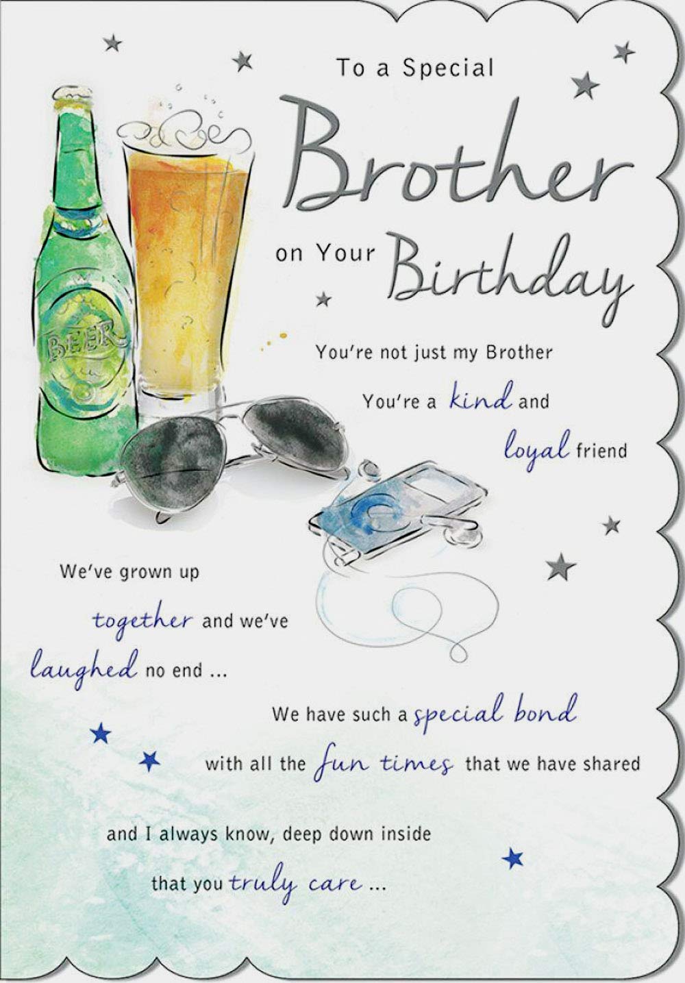 Piccadilly Greetings Birthday Card - 5 Verse Message | 9 x 6 Inch | Includes Envelope 5