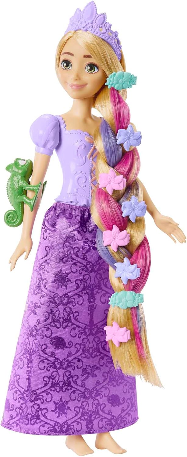 Disney Princess Rapunzel Doll with Color-Change Hair Extensions and Styling Accessories 2