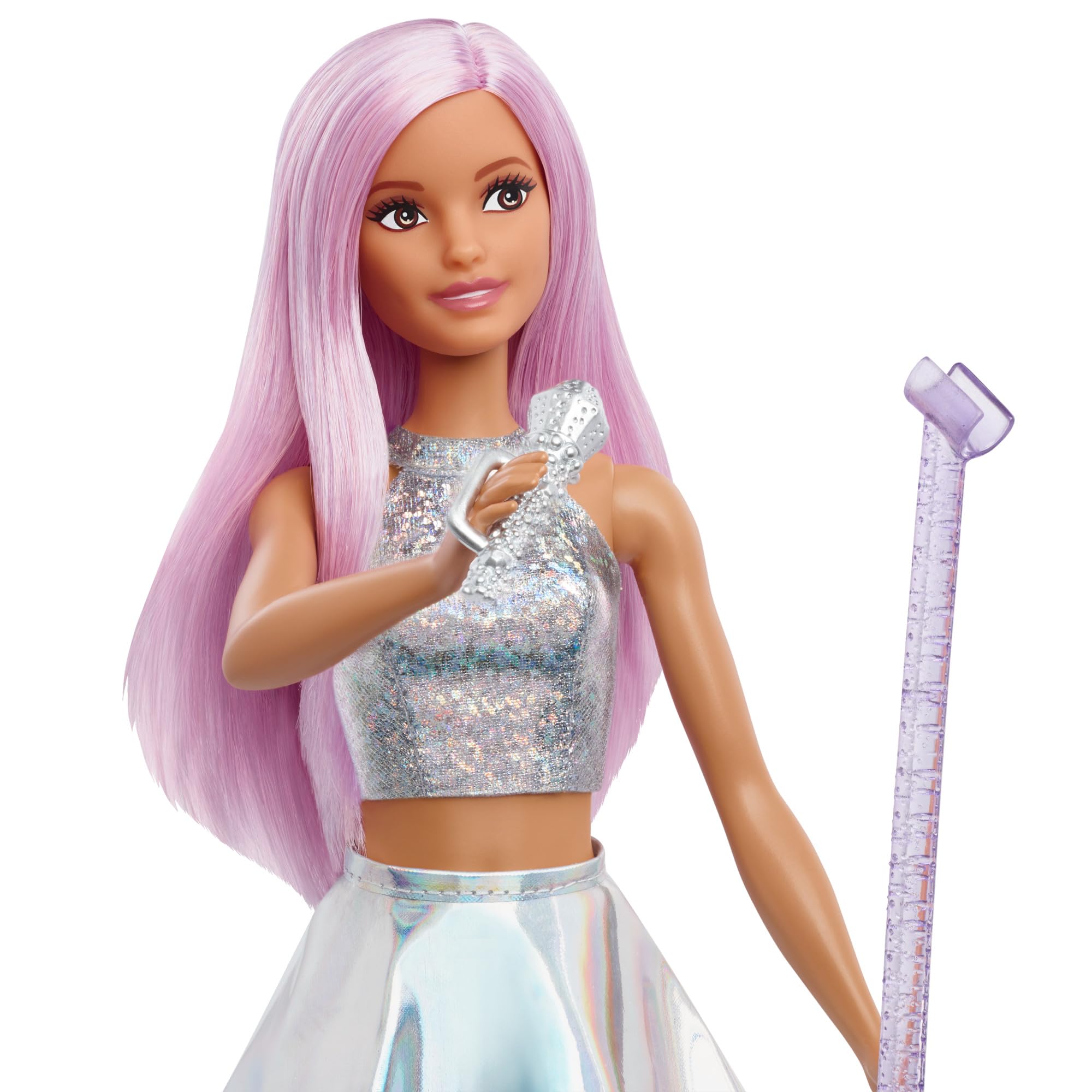 Barbie Pop Star Doll - 12 Inch Doll with Microphone and Stand | Plastic | Unisex Children