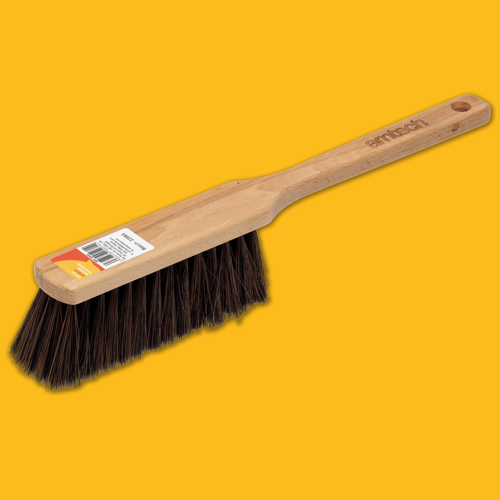 Amtech 360mm Wooden Hand Brush - Firm Bristles | Comfortable Grip | Indoor Cleaning 5