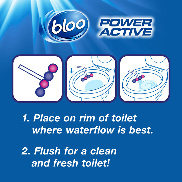 Bloo Power Active Fresh Flowers Toilet Rim Block (50g)