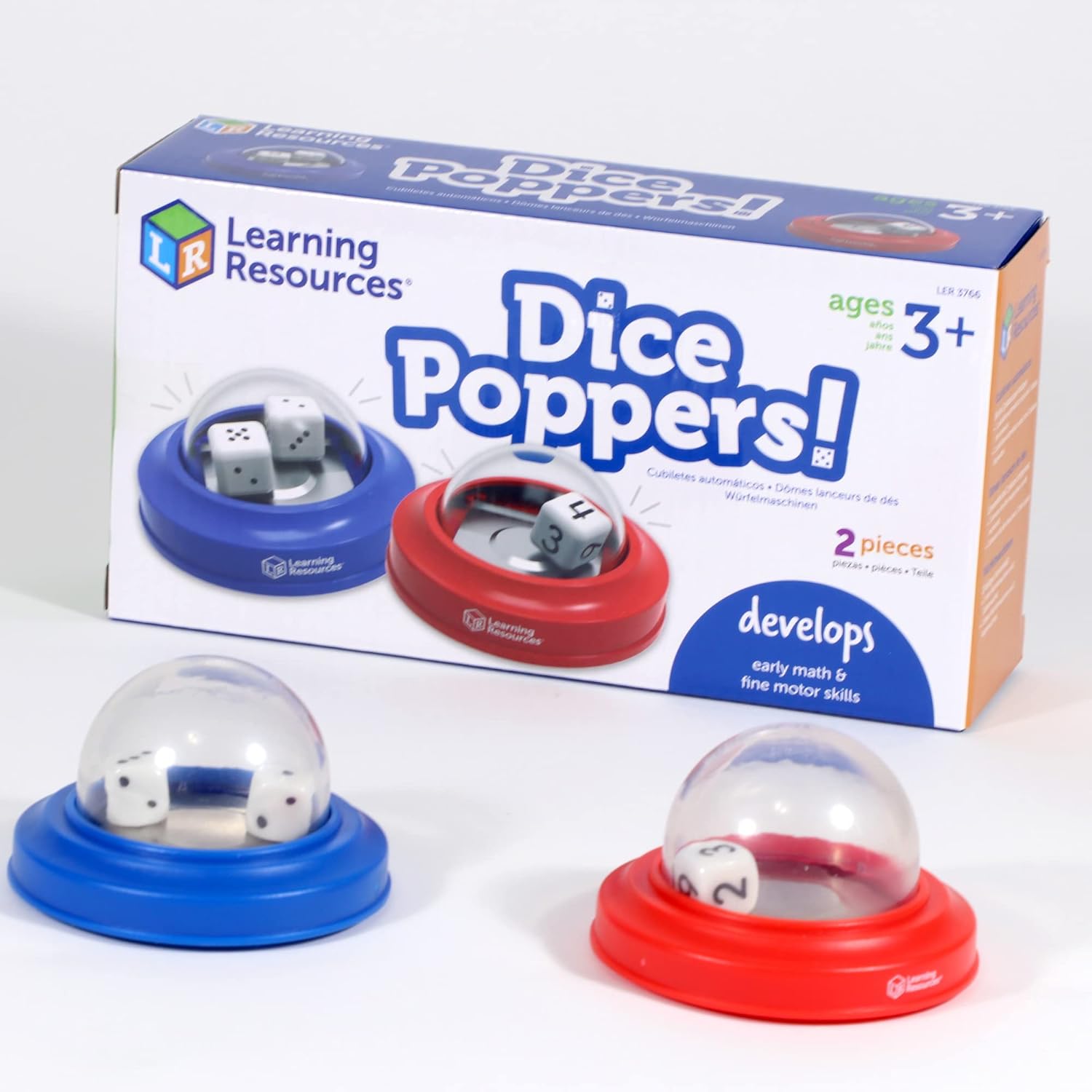 Learning Resources Poppers (Set of 2) Dice Dome Game for Maths and Play 1