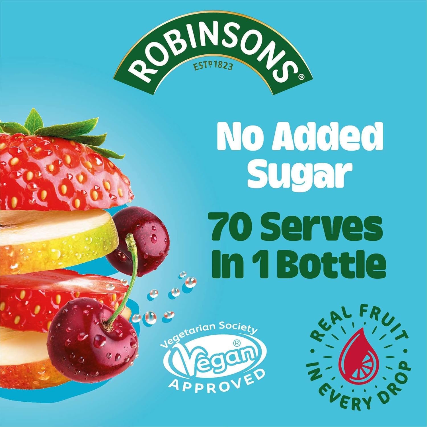 Robinsons Double Strength Apple & Blackcurrant No Added Sugar Squash | 1.75L Concentrate