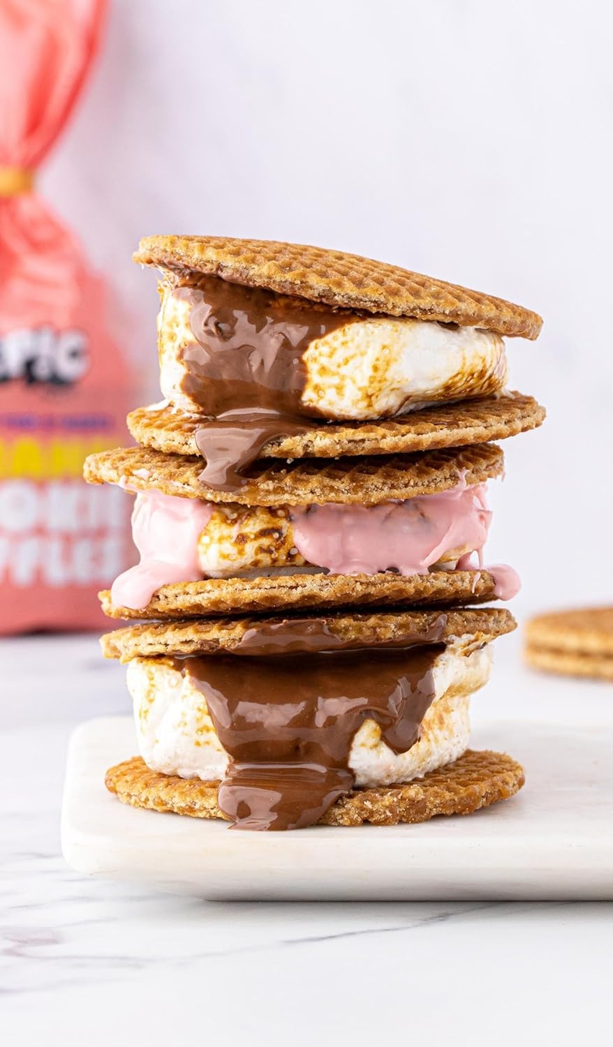 EPIC SNAX CO - Giant American Style Pink and White Toastin’ Marshmallows, 500g