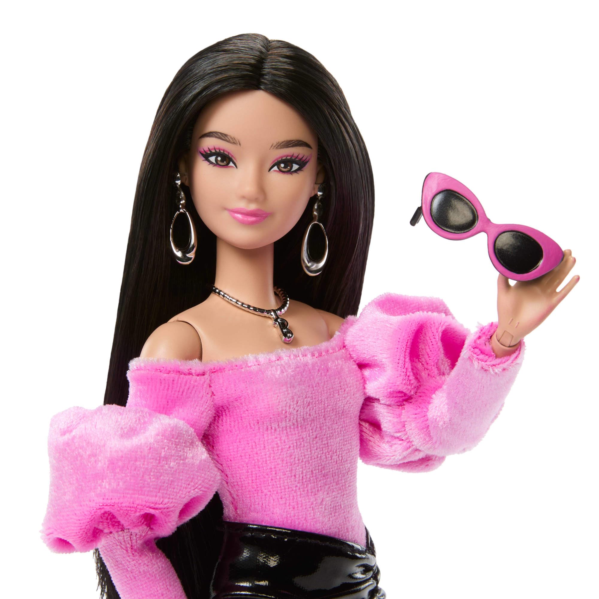 Barbie Deluxe Style Doll #13 - Barbiecore Aesthetic | Pink Velveteen Top | Ages 4+ 3