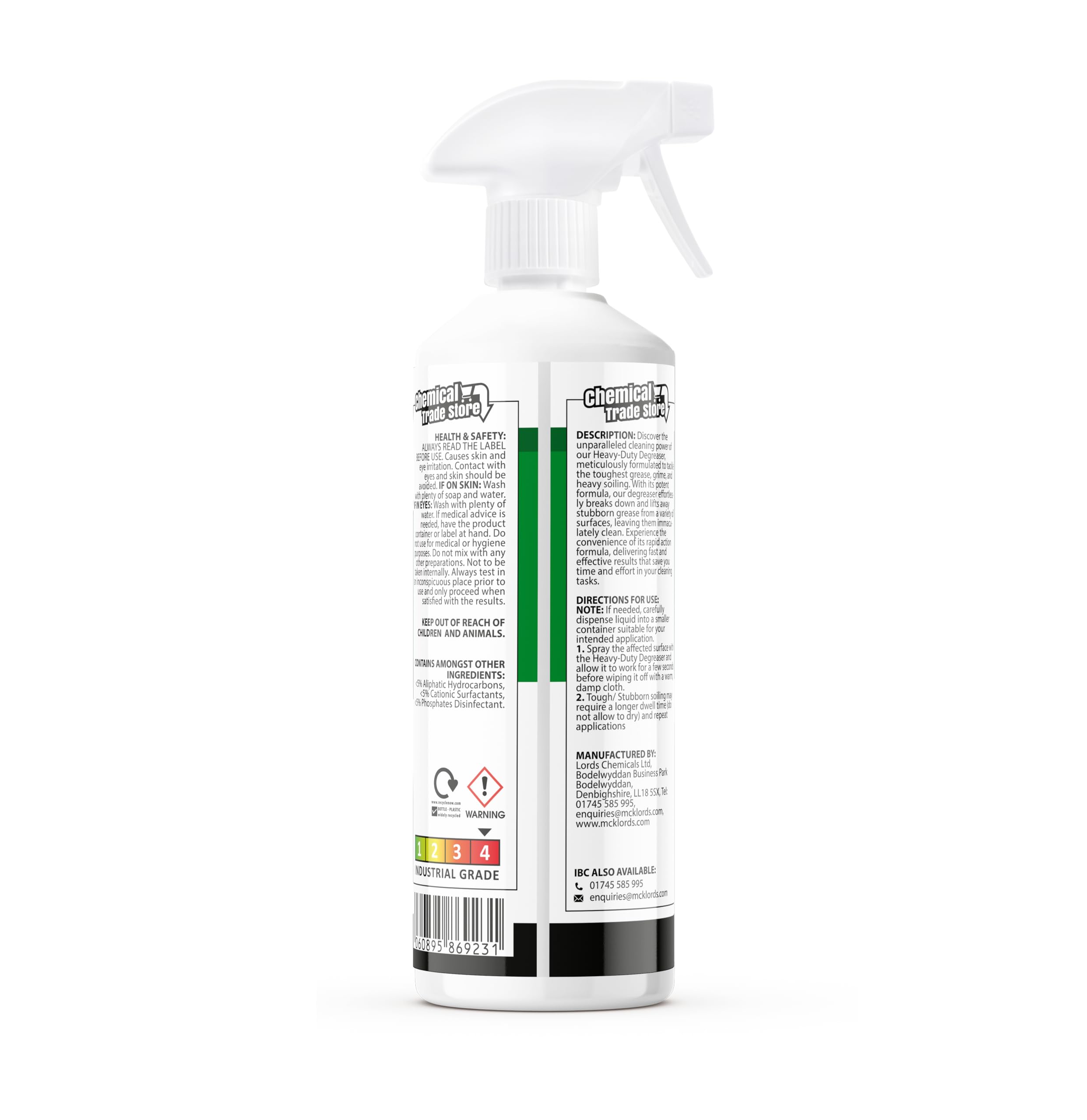 Chemical Trade Store Heavy Duty Degreaser - Concentrated Multi-Purpose Cleaner | 1 Litre Liquid 7