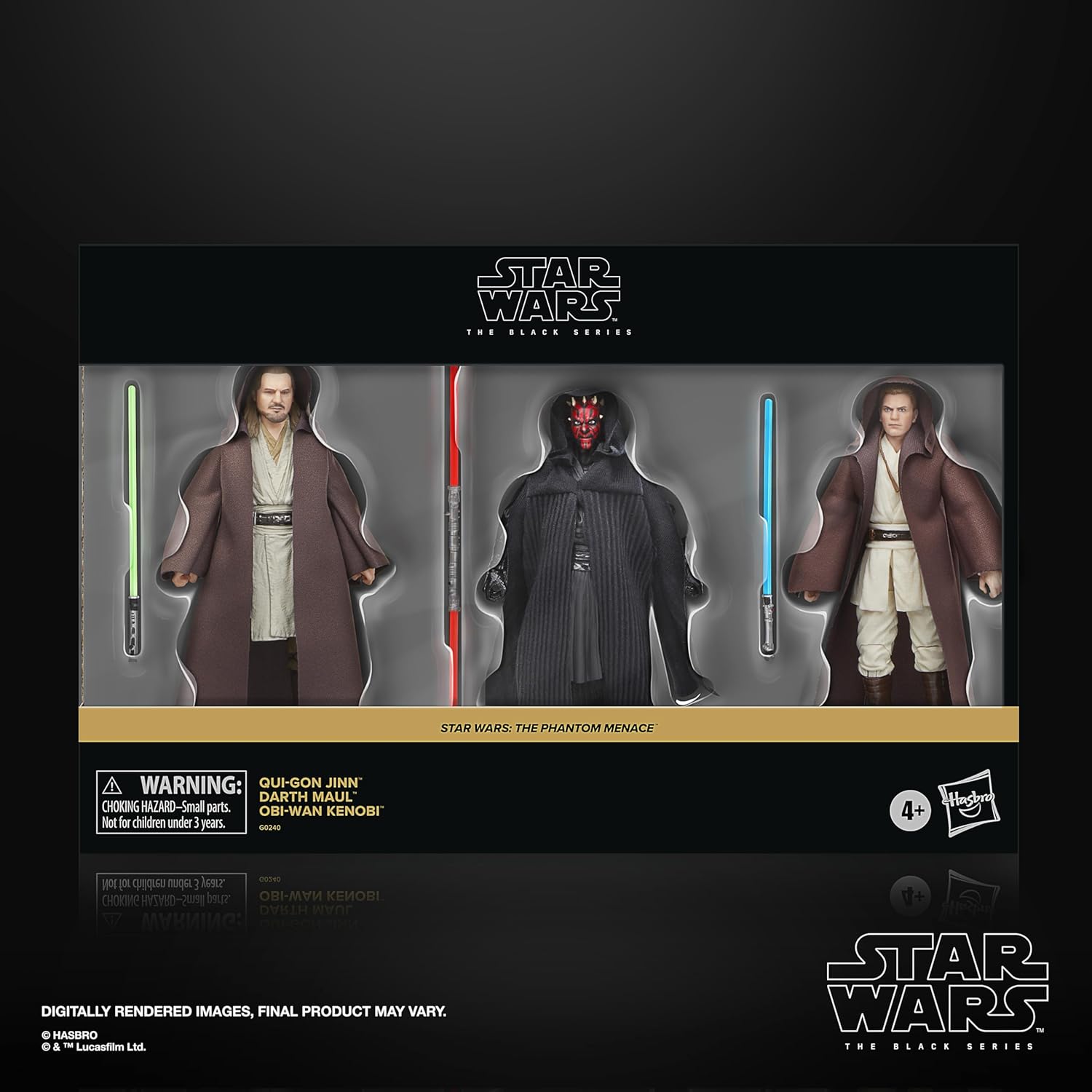 Star Wars The Black Series Qui-Gon Jinn, Darth Maul & Obi-Wan Kenobi 6-Inch Action Figure 3-Pack 2