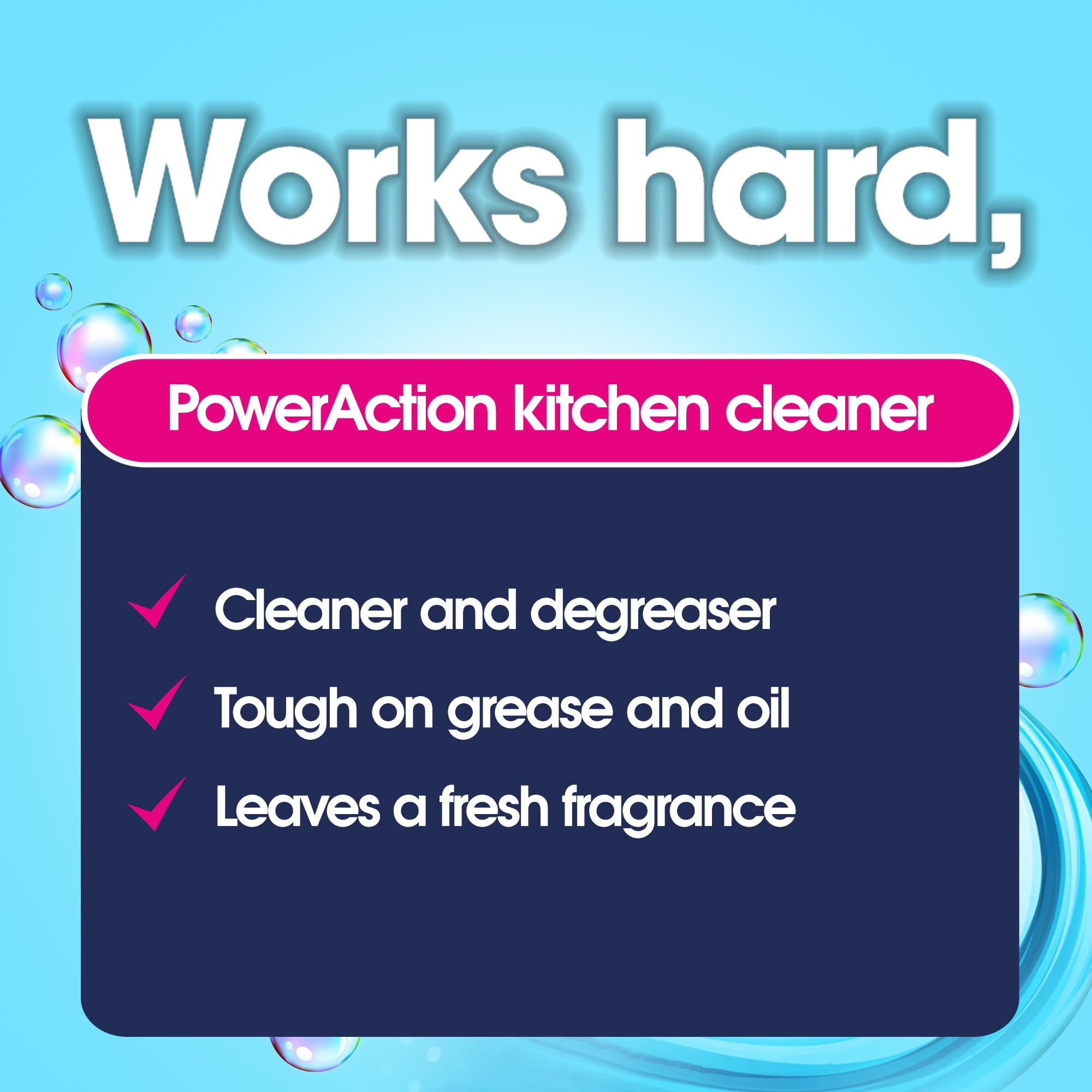 Ecozone PowerAction Kitchen Cleaner - Powerful Degreaser, 750ml | Plant-Based Formula | EU Ecolabel Certified 3
