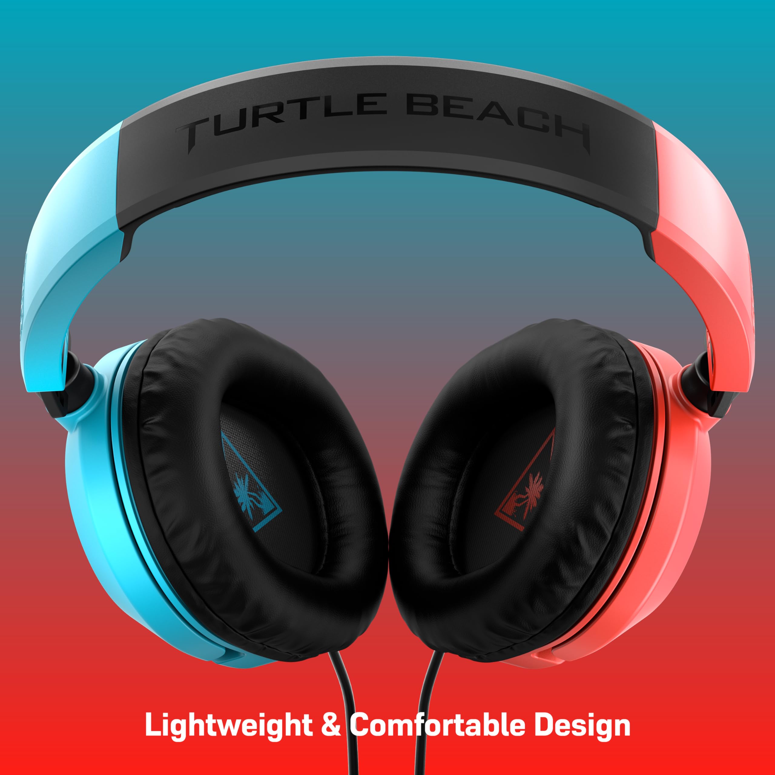 Turtle Beach Recon 50 Red/Blue Gaming Headset for Nintendo Switch, Xbox, PS4, PS5, PC & Mobile 4