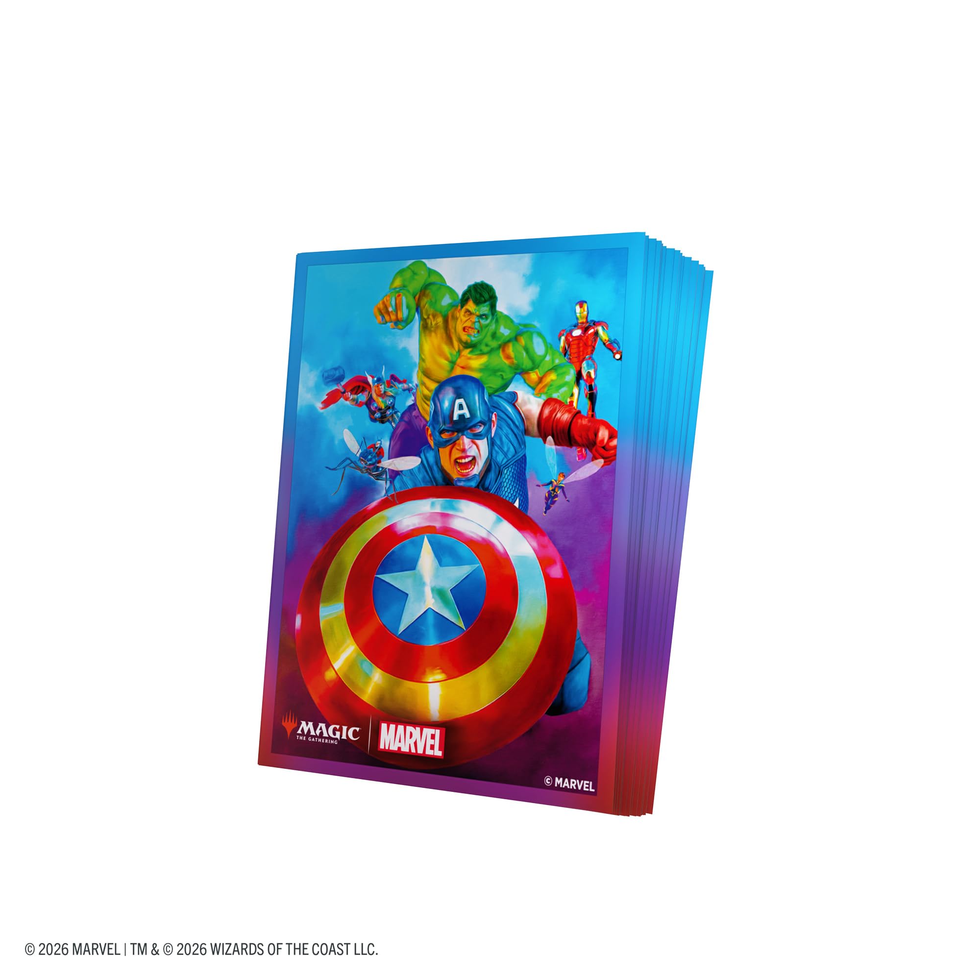 Gamegenic Premium Art Sleeves - Captain America Team Leader | 105 Sleeves | Standard Card Size