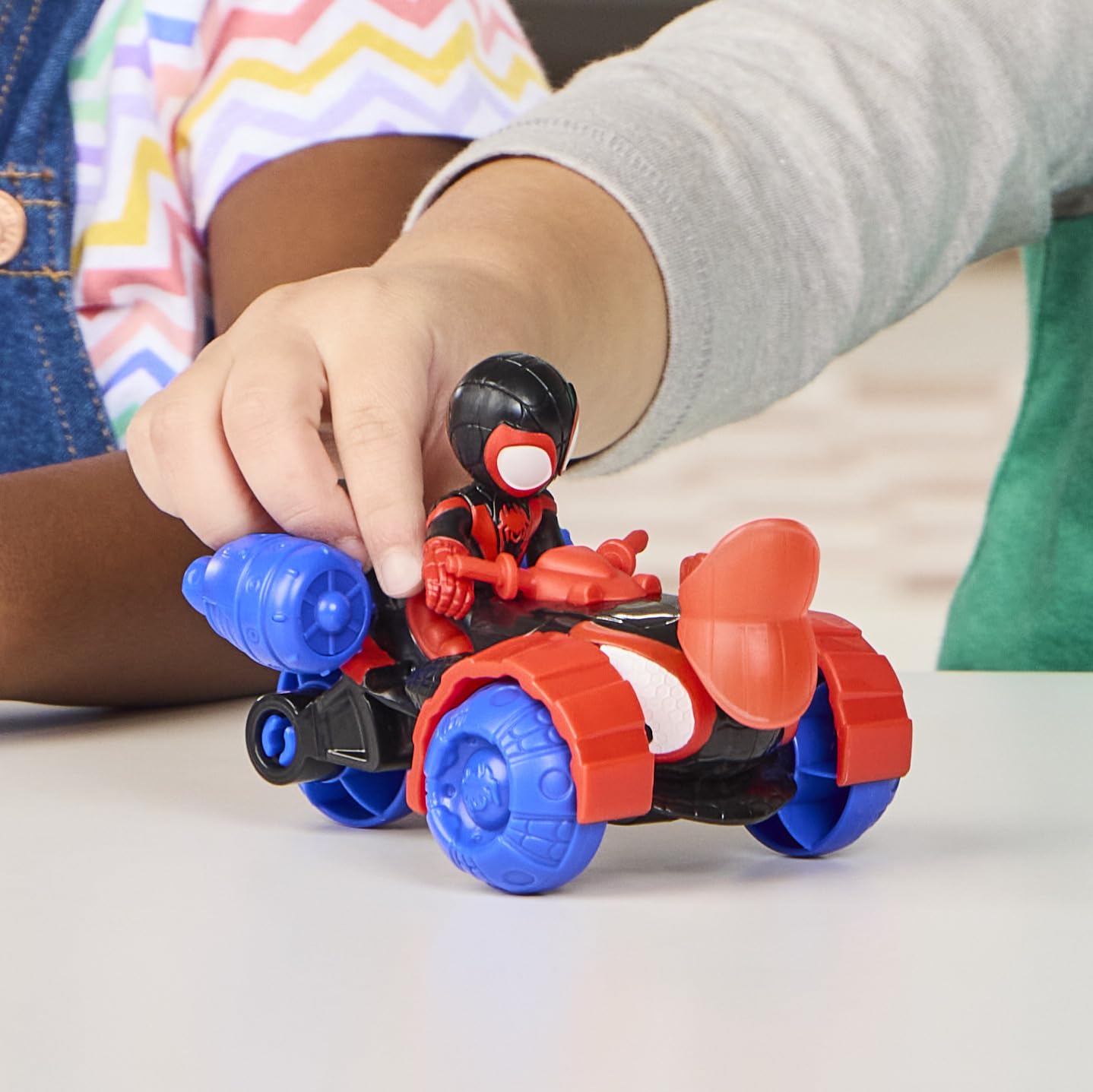 SPIDEY AND HIS AMAZING FRIENDS Miles 'Spin' Morales Techno-Racer Toy | 3-inch Figure | Ages 3+ 2