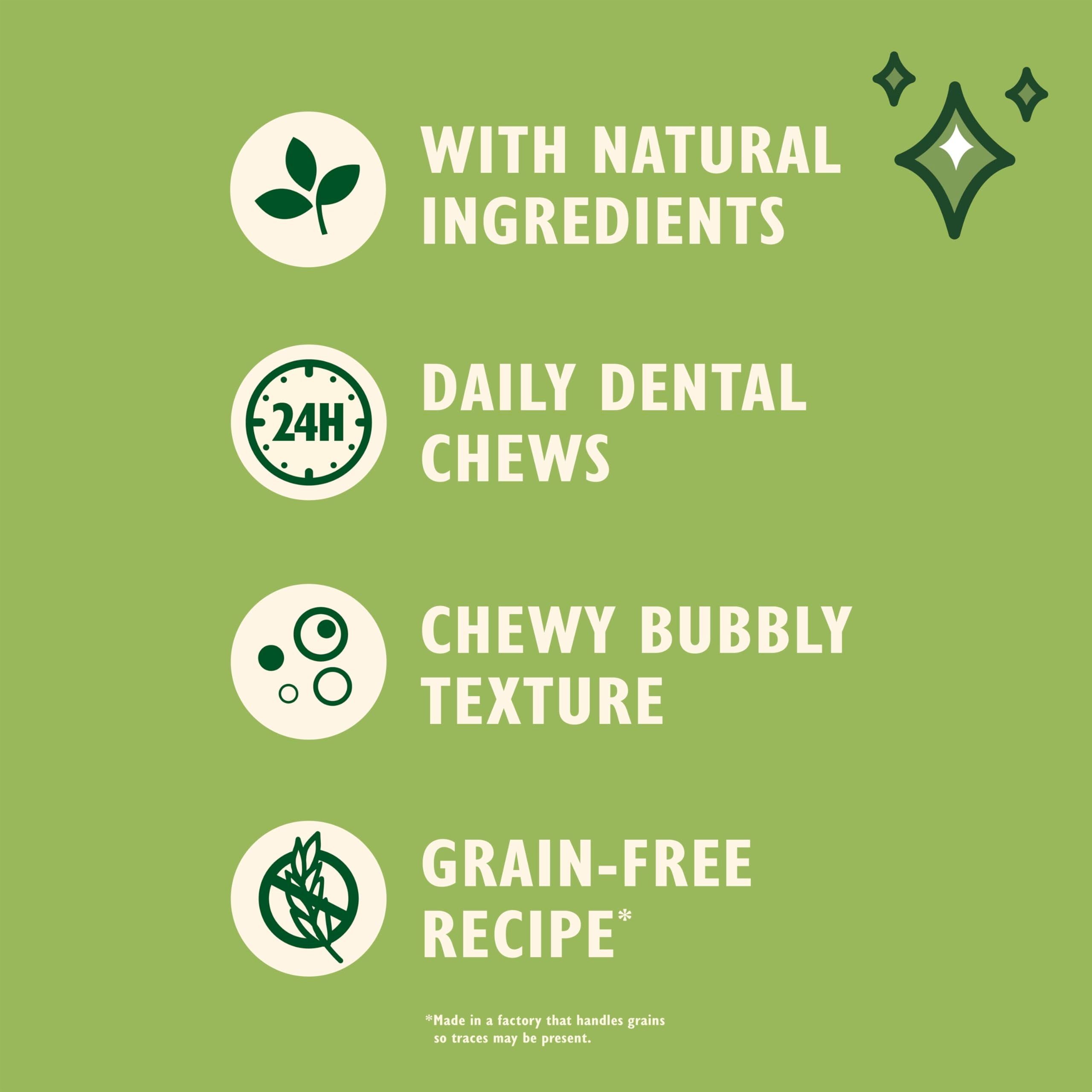 Lily's Kitchen Woofbrush Medium Dental Dog Chew - Grain-Free, Vet Approved | 7 Chews per Pack | Adult Dogs 6 Months+
