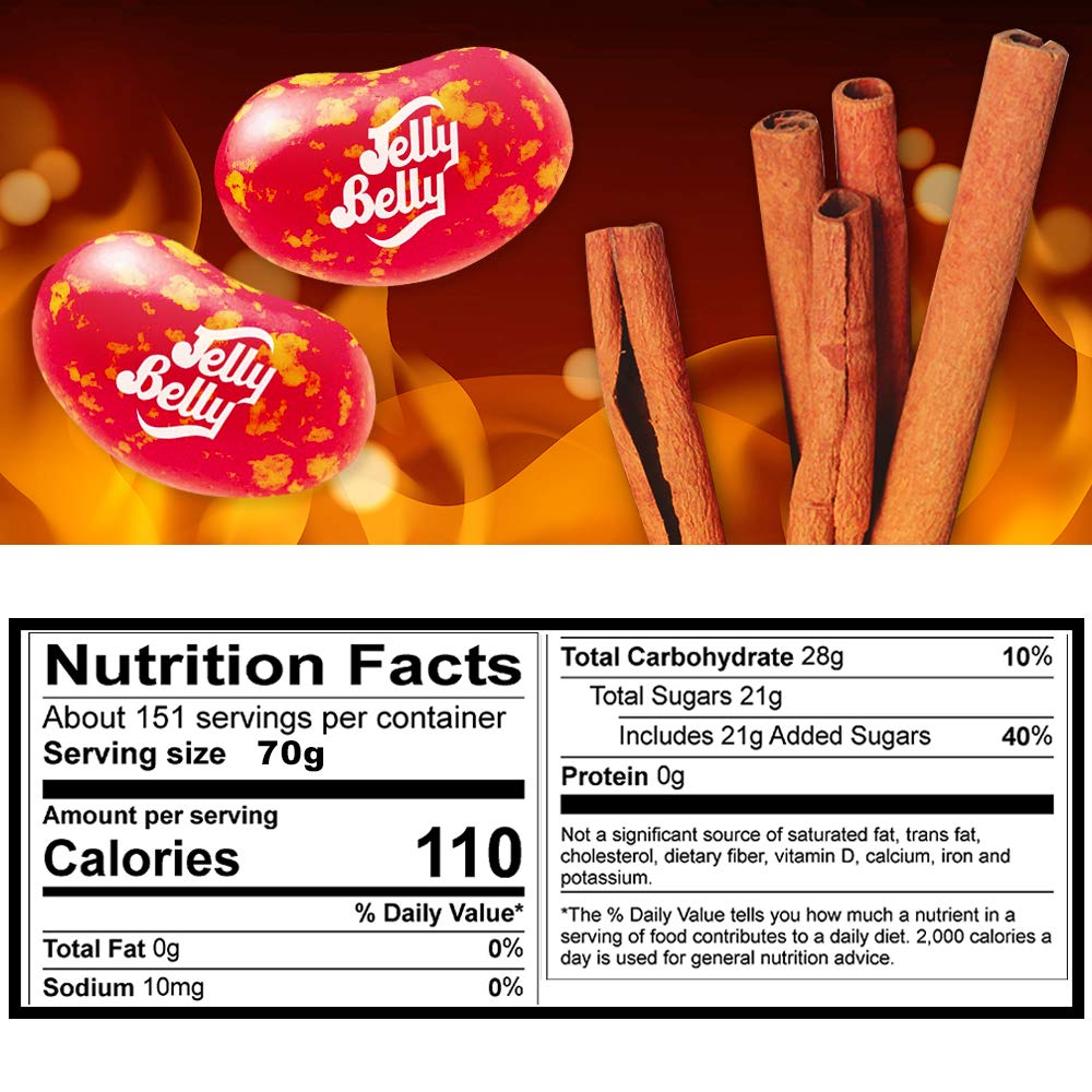 Jelly Belly Hot Cinnamon Jelly Beans - 12 x 70g Re-sealable Grab and Go Bags 9