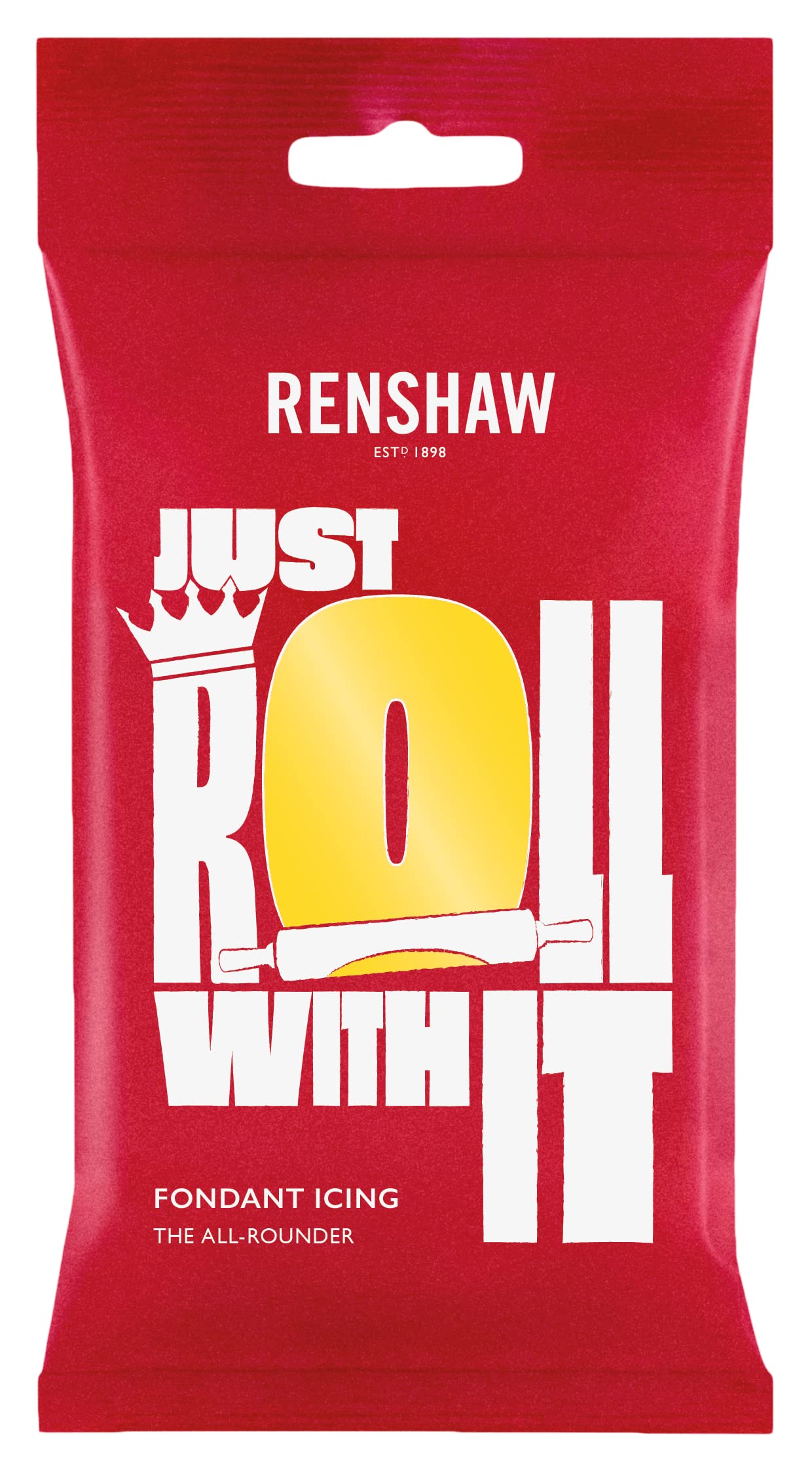 Renshaw Yellow Just Roll With It Fondant Icing, 1 kg 1