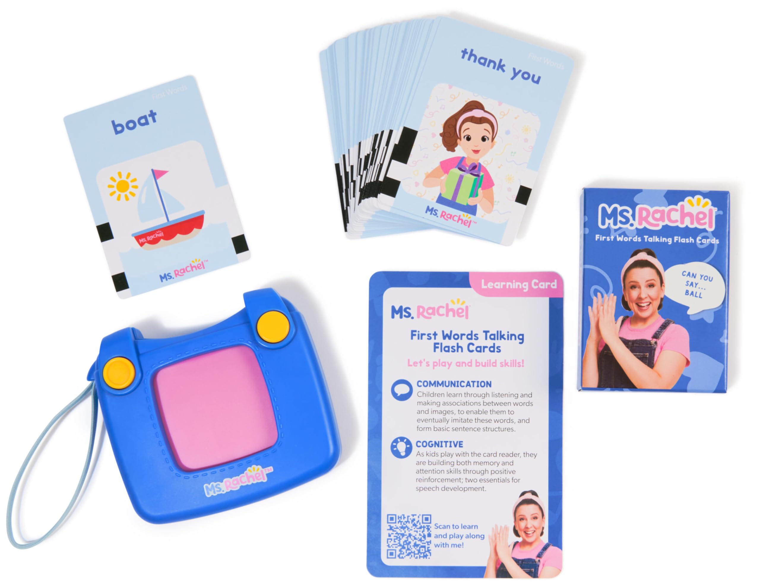 Ms. Rachel First Words Talking Flash Cards - Electronic Learning Reader for Toddlers 1-3 2