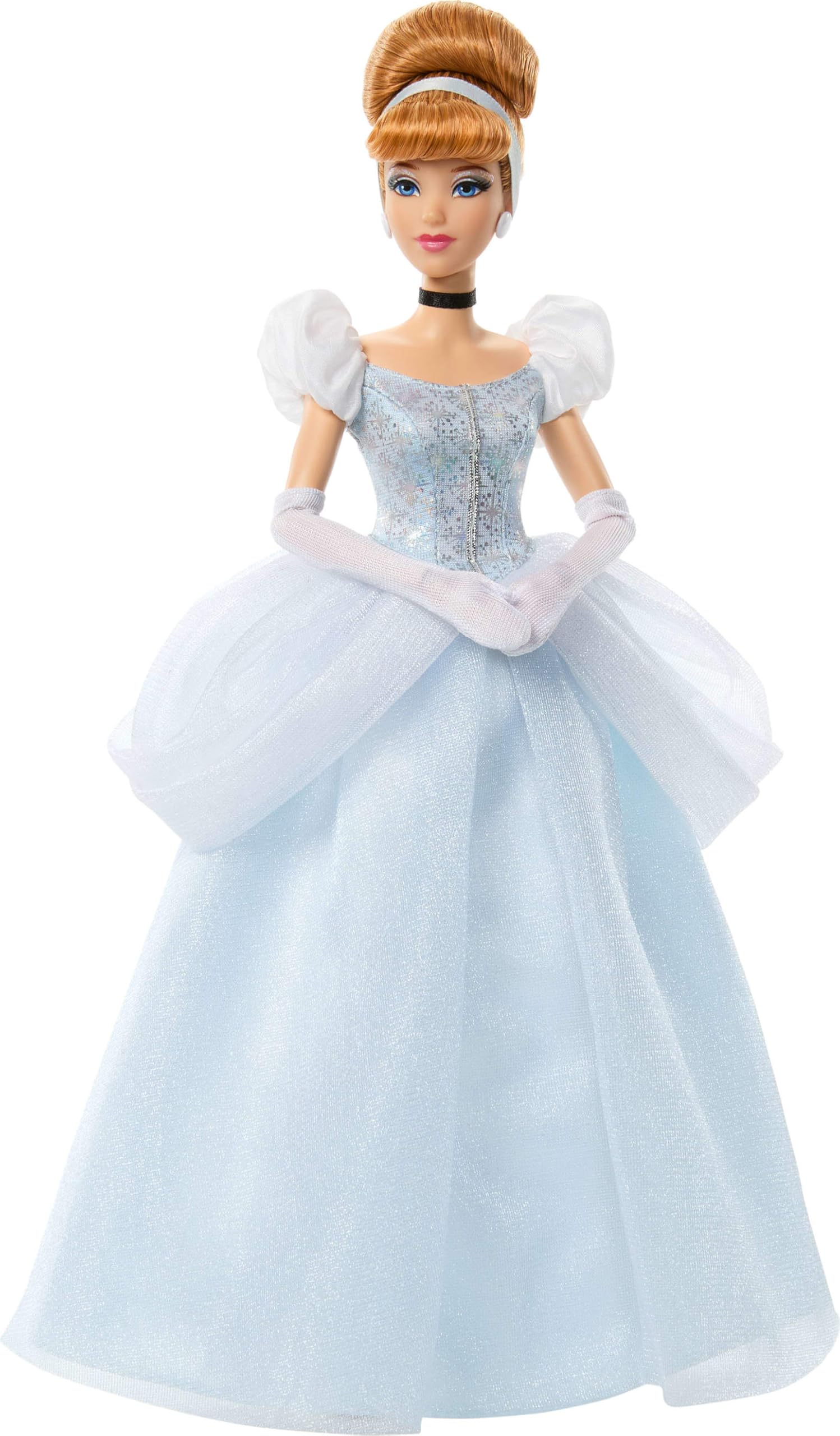 Mattel Disney Princess Cinderella Sparkling Princess Fashion Doll | 11 Points of Articulation | Ages 4+ 5