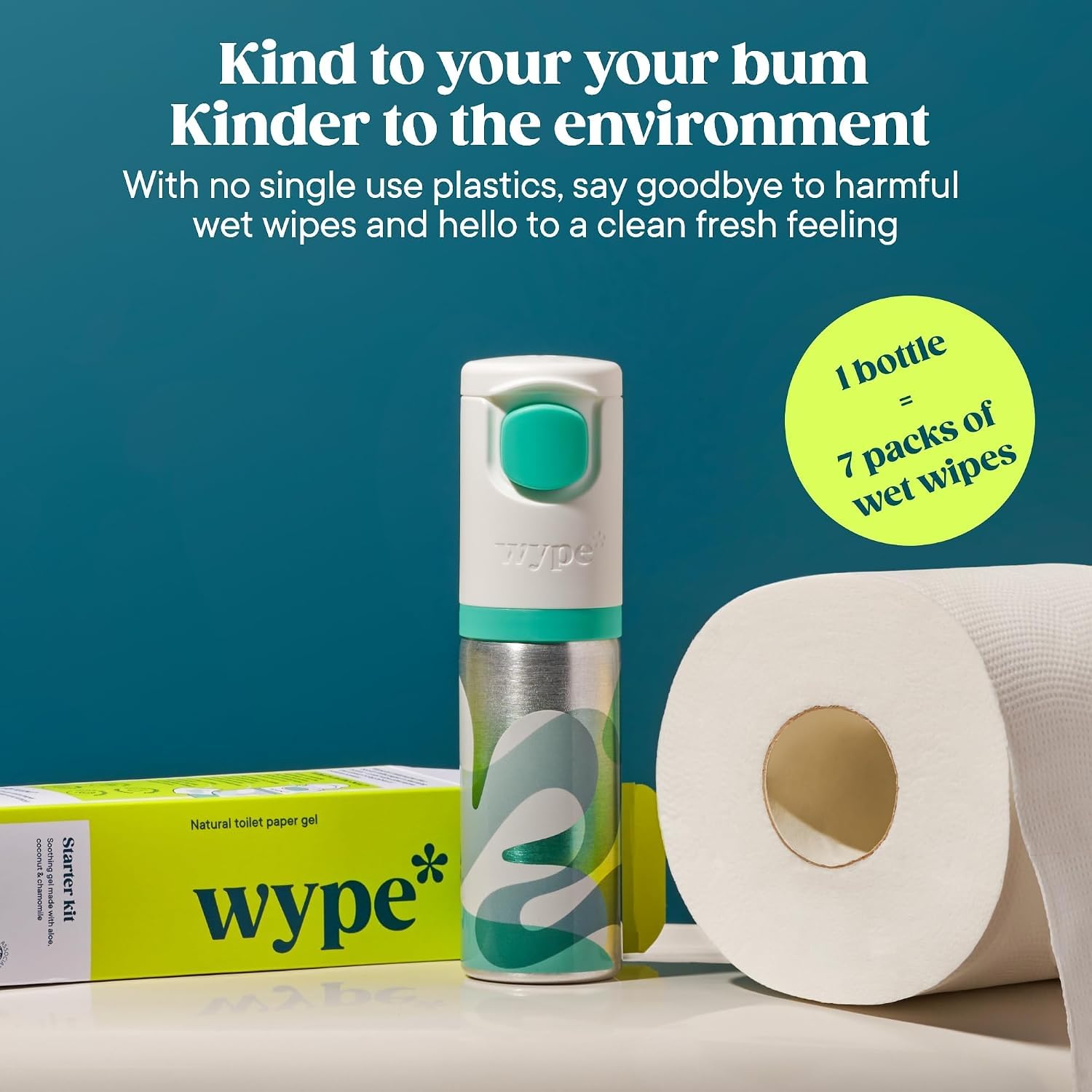 Wype Soothe Toilet Paper Gel - Sensitive Skin | 200ml Bundle | Biodegradable & Flushable 4