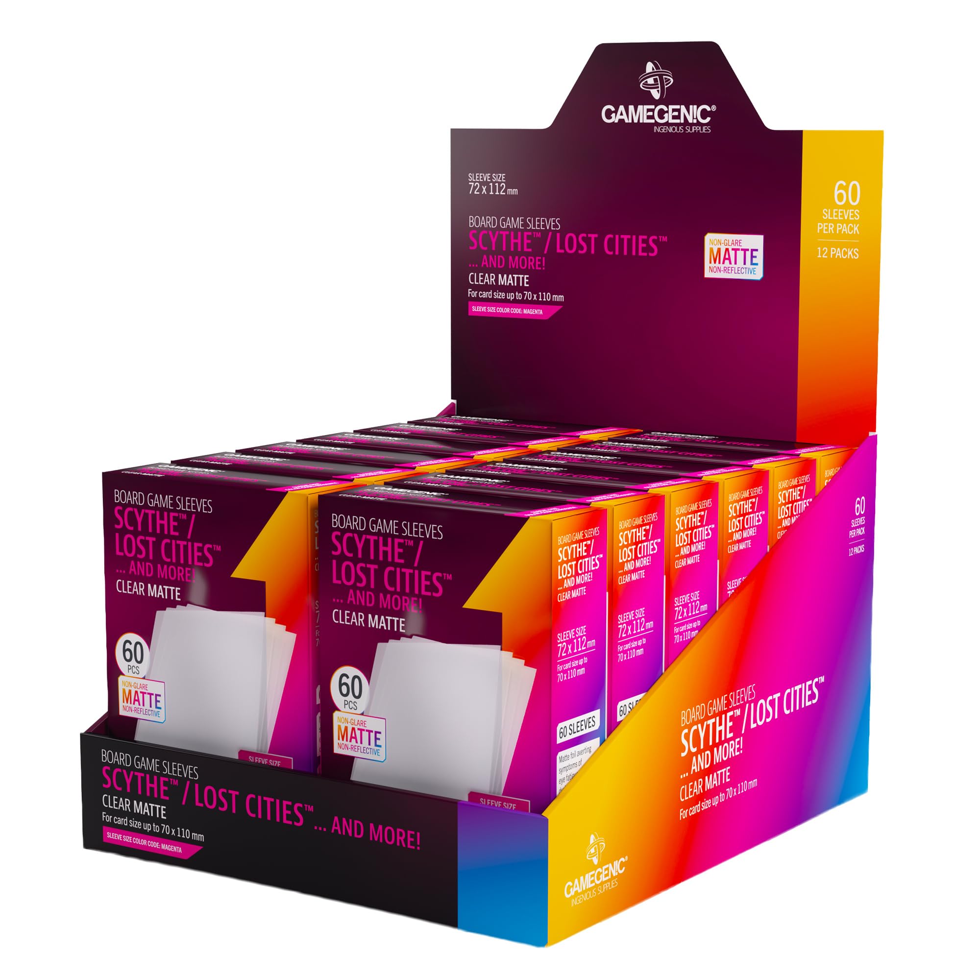 Gamegenic Matte Card Sleeves - 60 Count, 72 x 112 mm 3