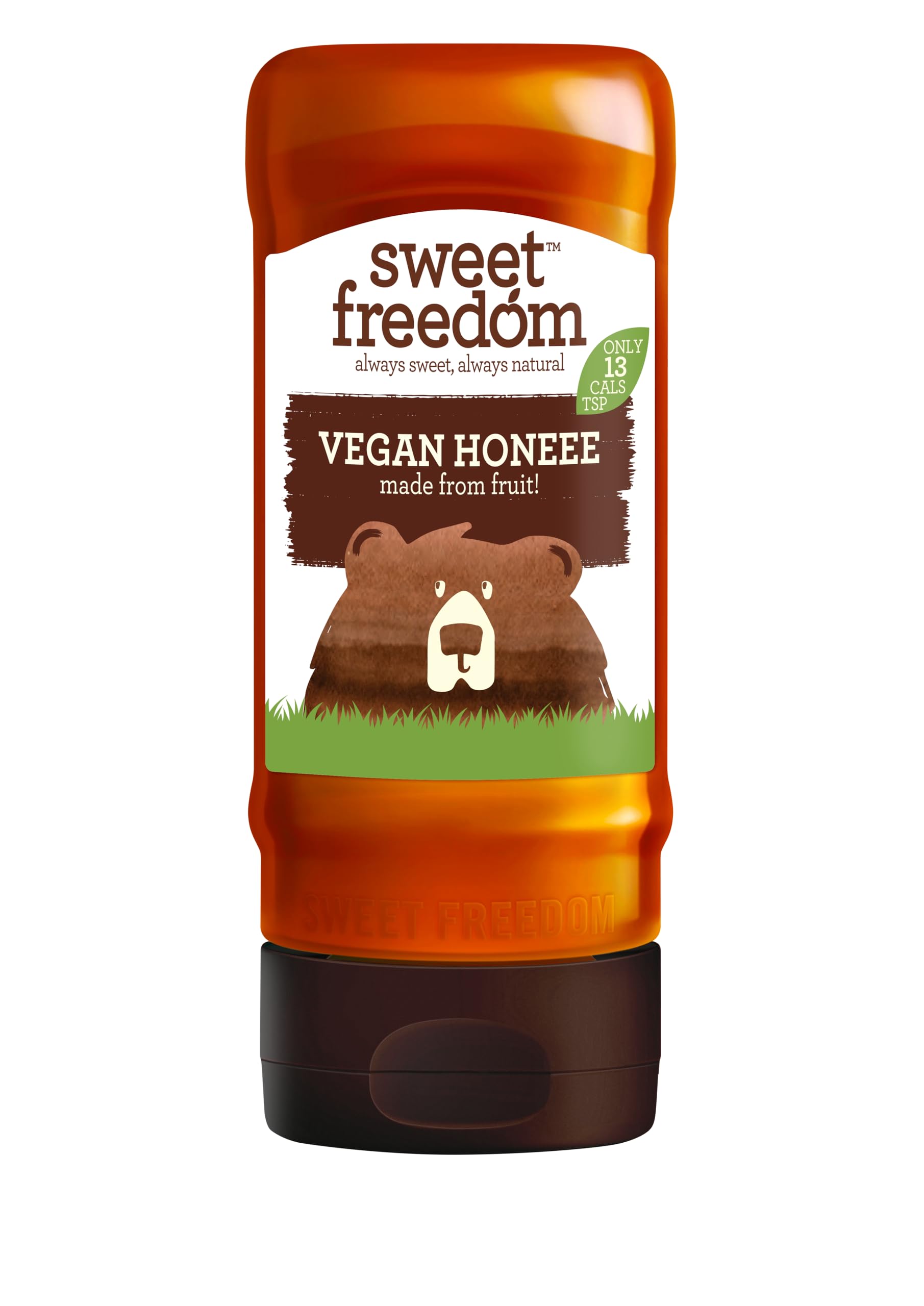 Sweet Freedom Vegan Honeee Syrup - 350g | Natural Fruit-Based Honey Alternative | 13 Cal per Teaspoon | No Preservatives | Vegan & Allergen-Free