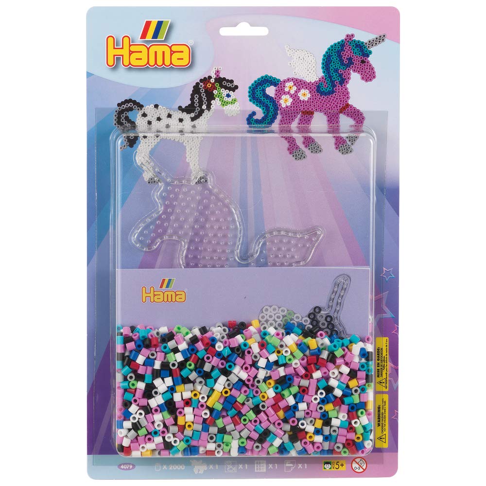 Hama Unicorn Activity Kit - Approx. 1,100 Beads | Multicolour Plastic