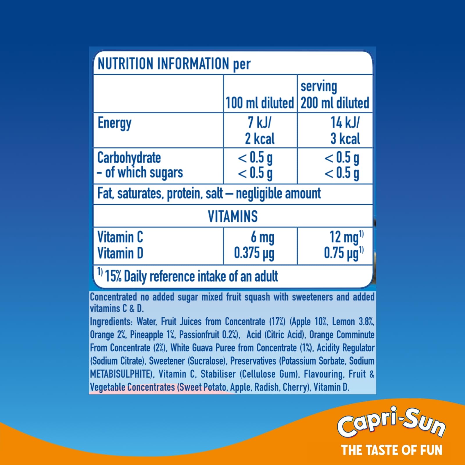 Capri-Sun Jungle Drink Squash (1 Litre) - No Added Sugar - Double Strength 2