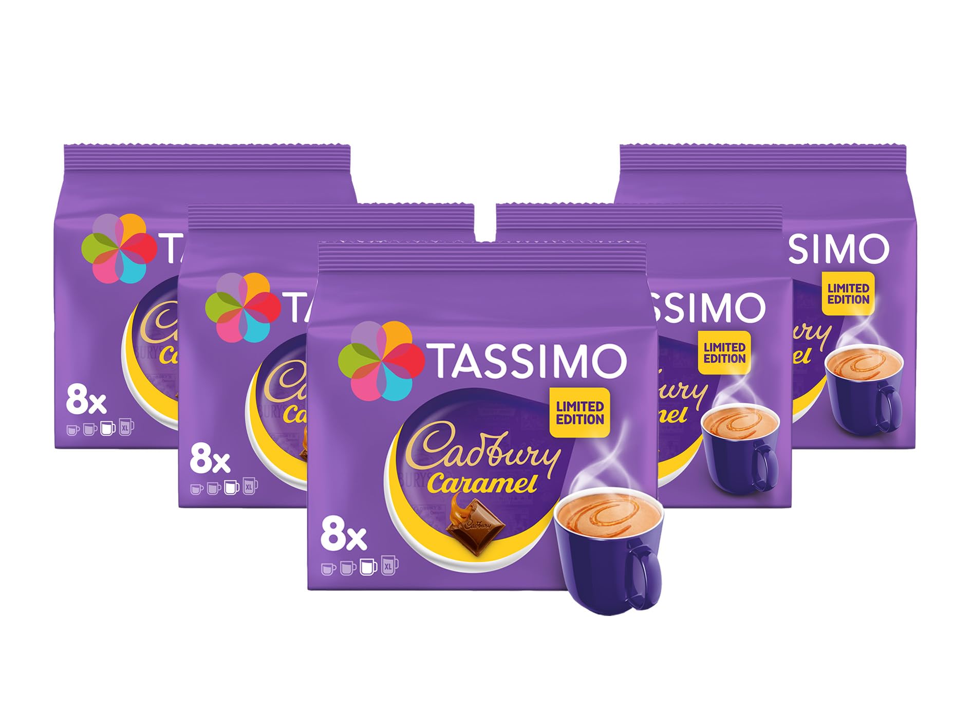Tassimo Cadbury Caramel Hot Chocolate Pods - Limited Edition 40-Pack (5 x 8) 1