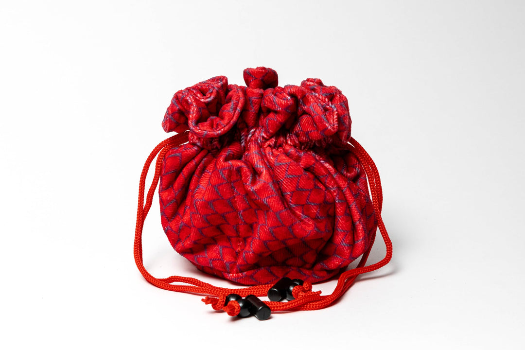 Metallic Dice Games Dragon StormTM Velvet Compartment Dice Bag: Red