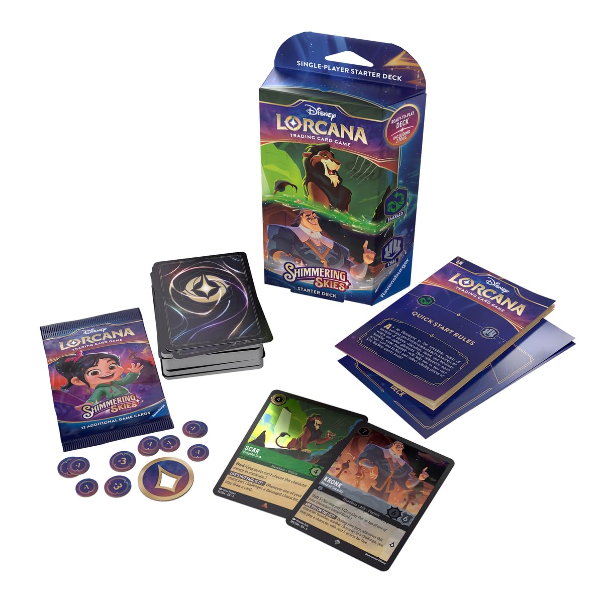 Ravensburger Disney Lorcana Trading Card Game Starter Deck | Ages 8+ | 60 Cards + Booster Pack
