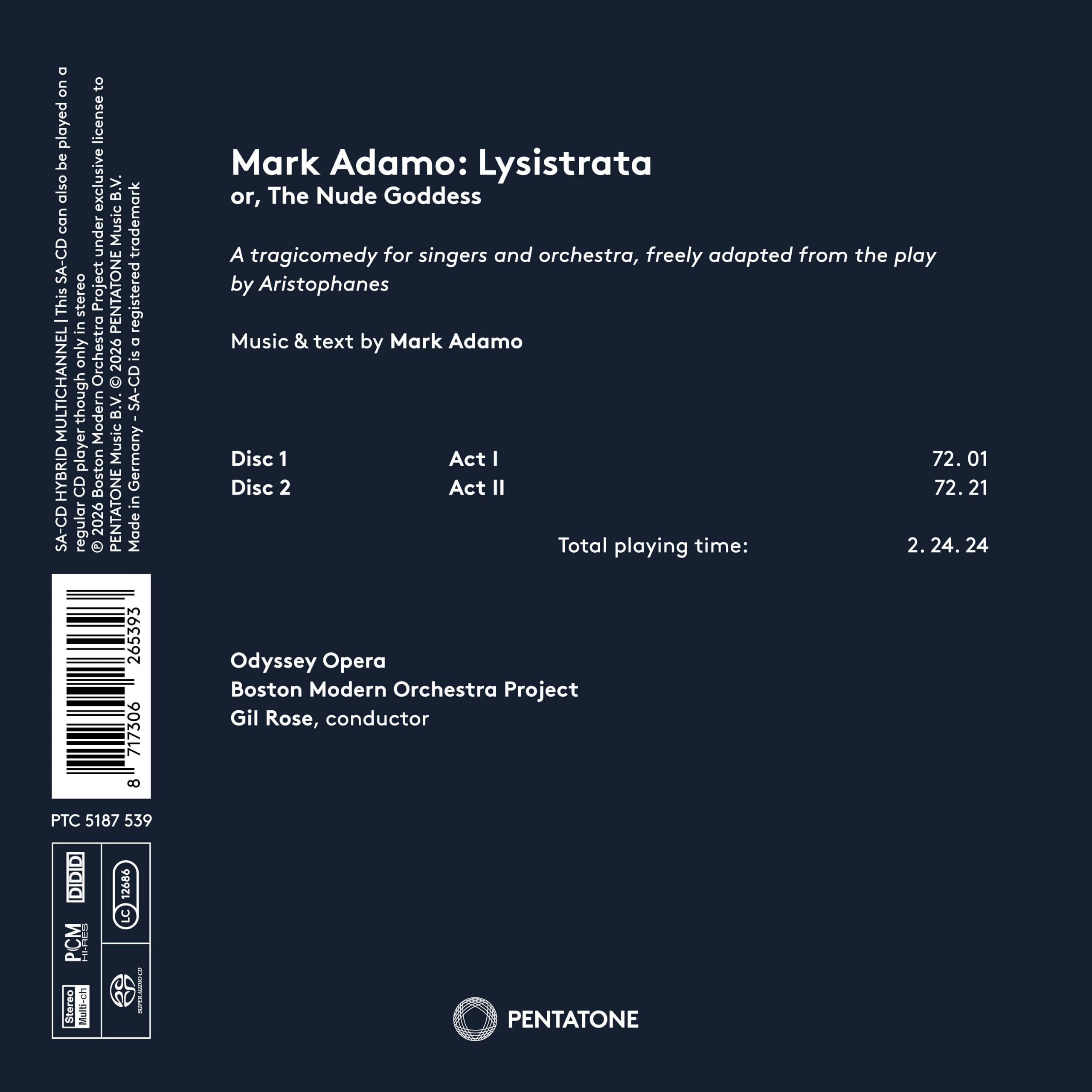Mark Adamo - Lysistrata, or The Nude Goddess [Double CD] 2