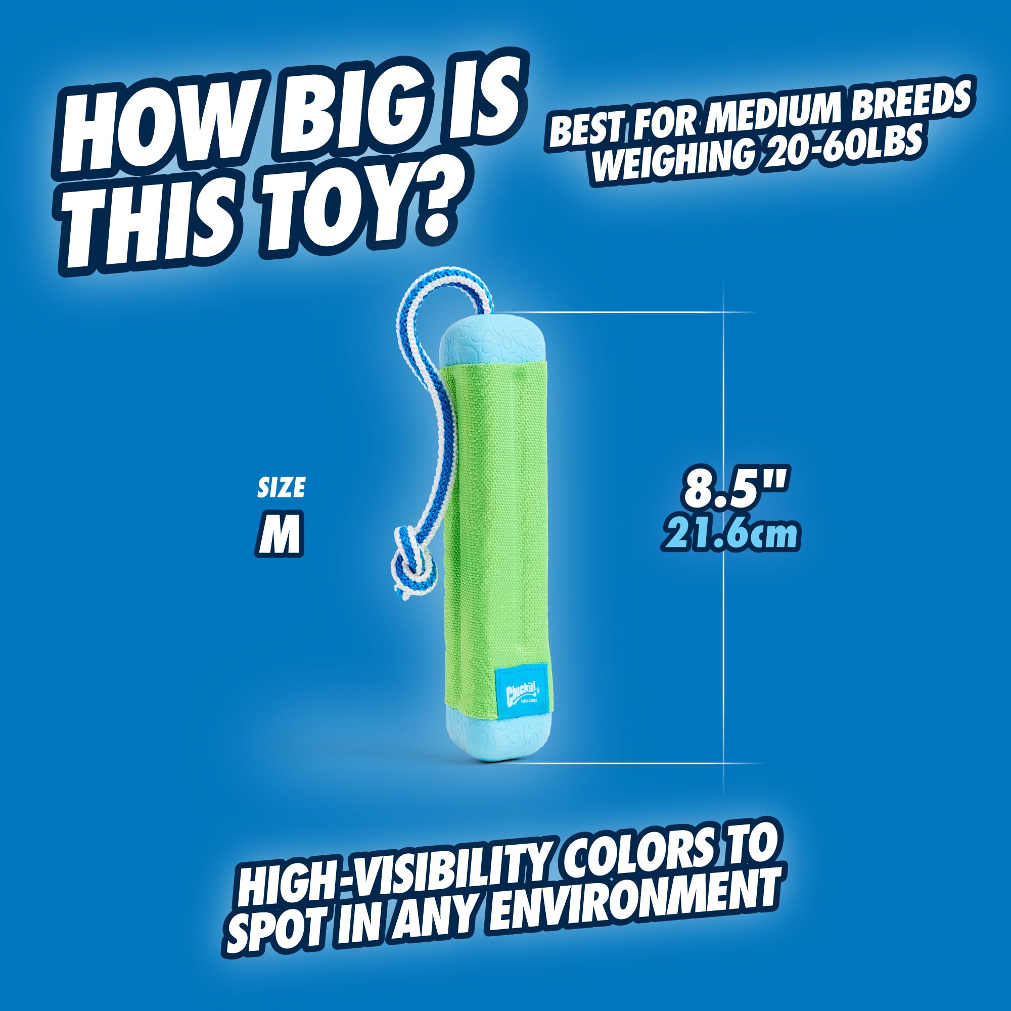 Chuckit! Amphibious Bumper Dog Toy - Medium Size, Water-Friendly Fetch Toy | Floats | Lightweight 3