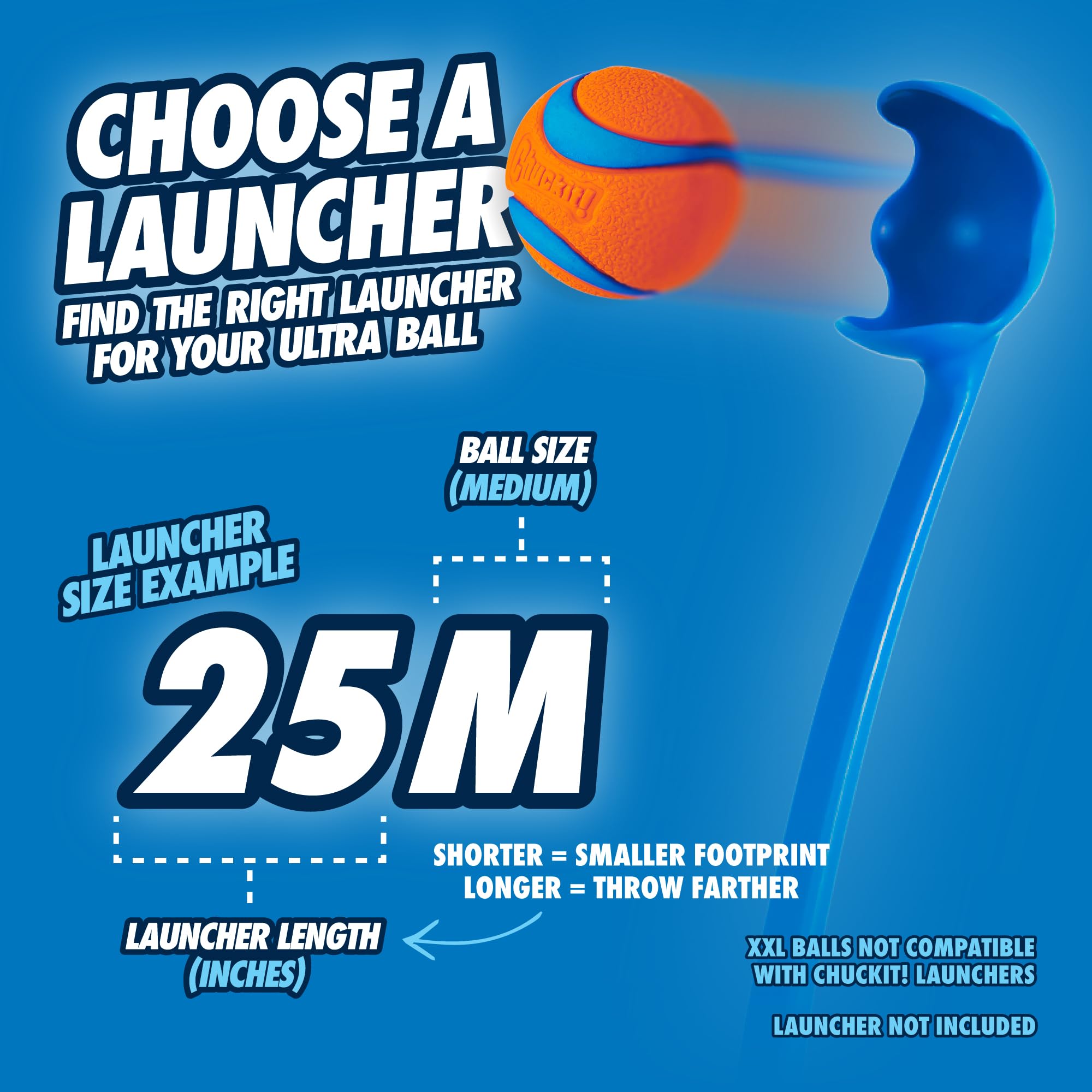 Chuckit! Ultra Ball - Durable High Bounce Rubber Dog Ball for Fetch | Launcher Compatible | Medium (2 Pack) 5