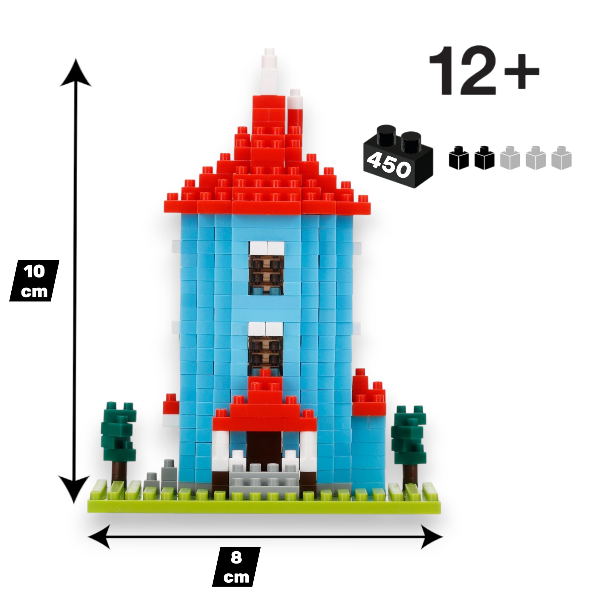 nanoblock Moominhouse Model Building Kit - 450 Micro Bricks | Difficulty 2/5 | Ages 12+ 3