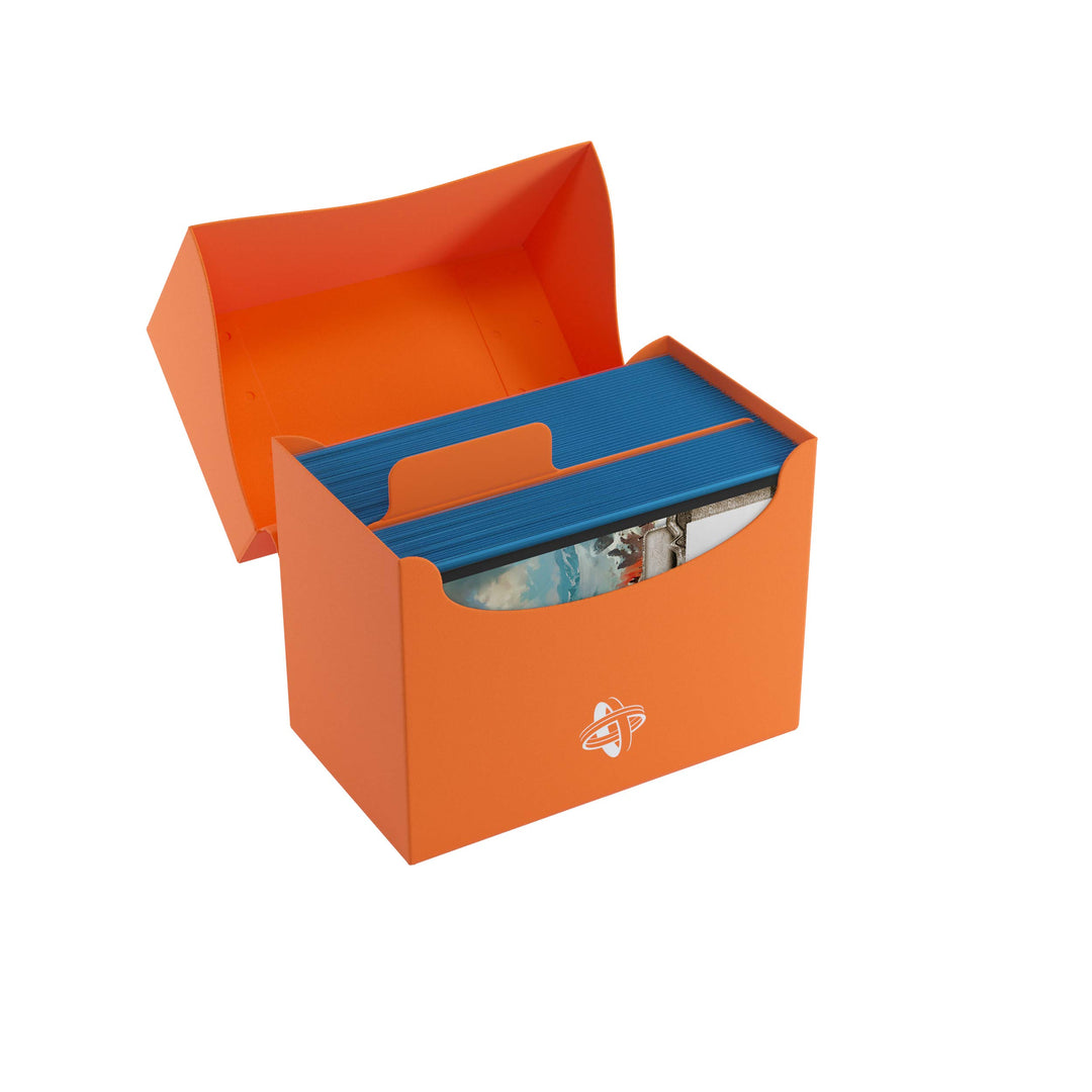 Gamegenic 80-Card Side Holder - Holds 80 Double-Sleeved Cards, Orange