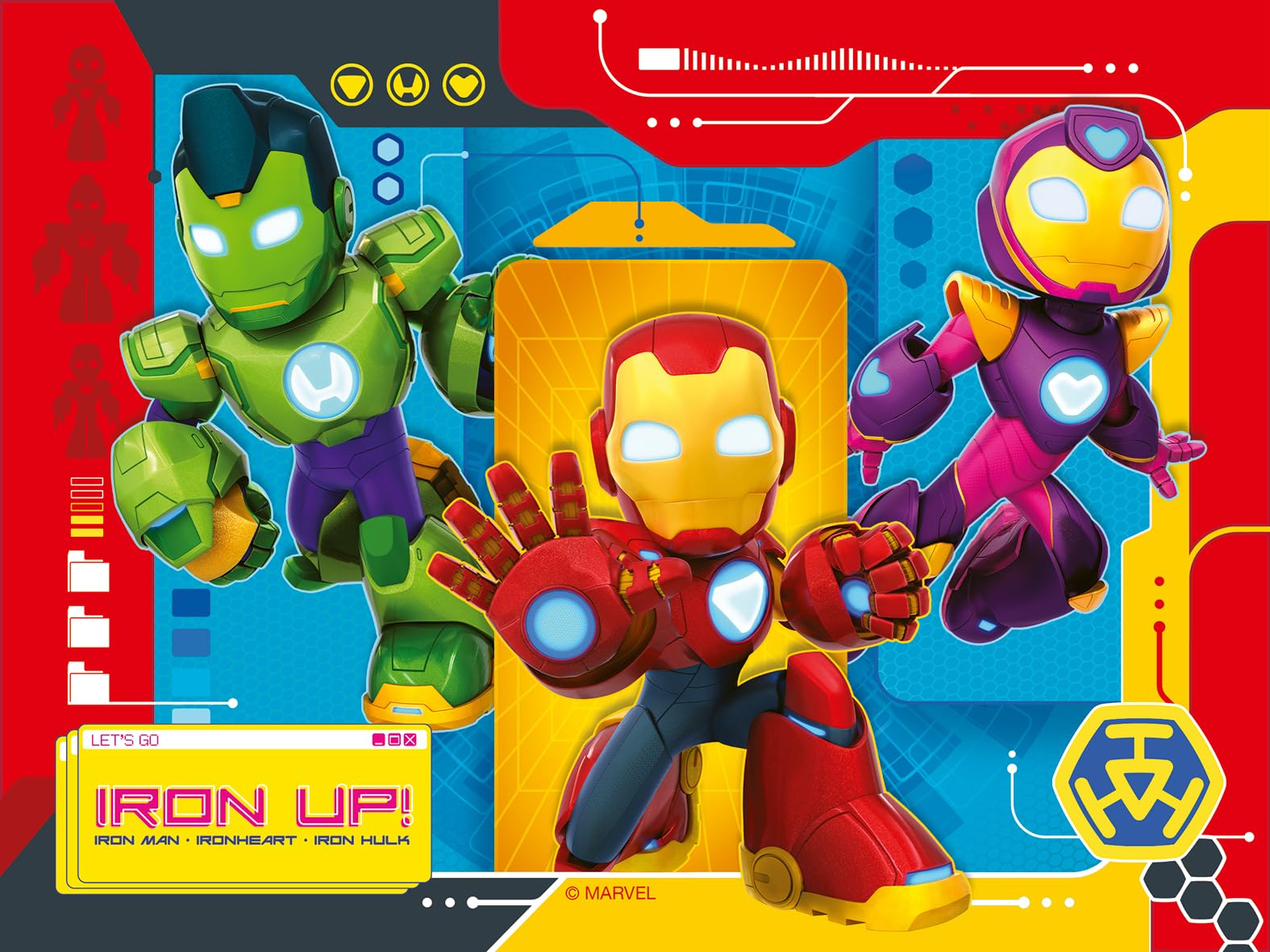 Ravensburger Iron Man & His Awesome Friends 4-in-a-Box Progressive Puzzle Pack 2
