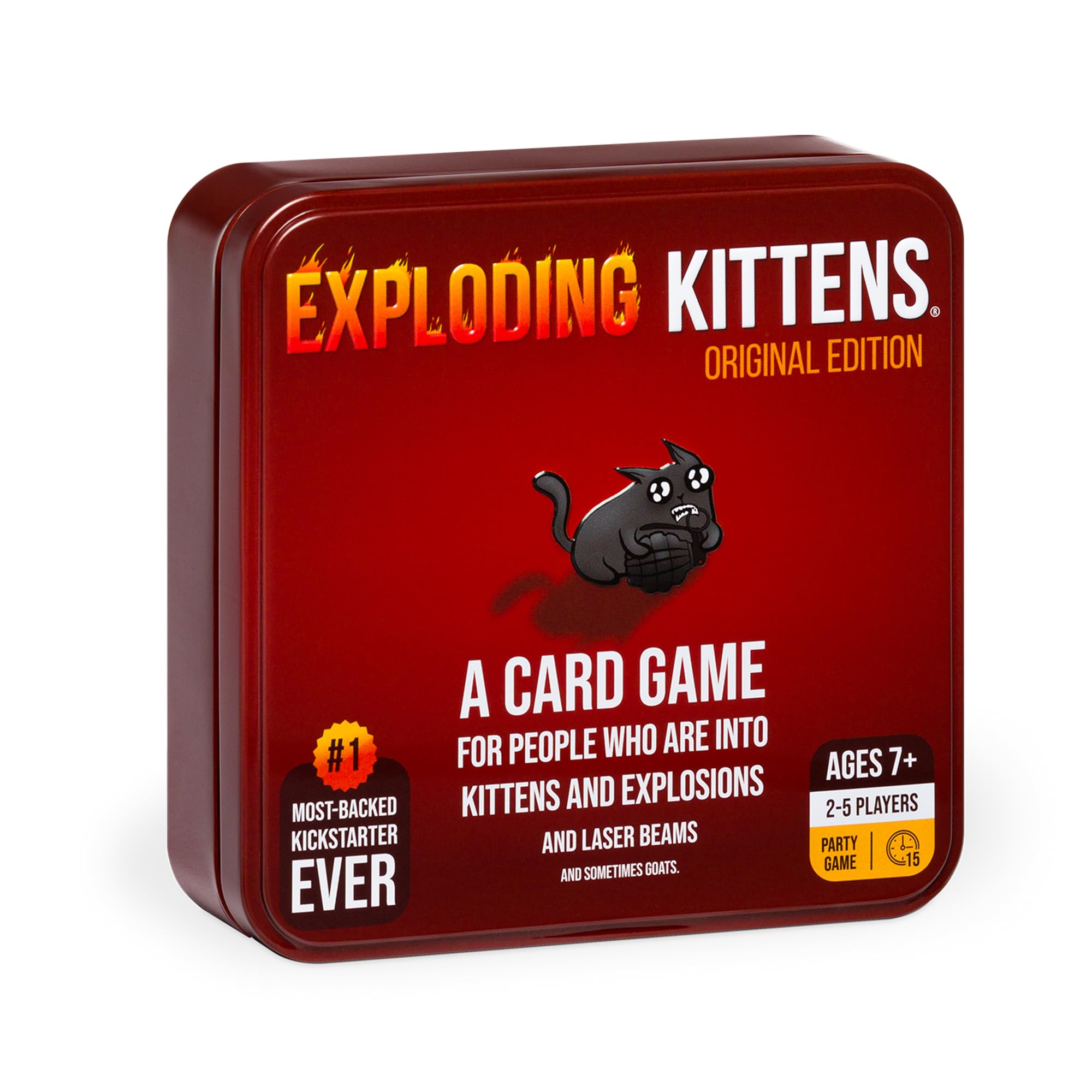 Exploding Kittens Original Edition Card Game - 2-5 Players | Ages 7+ | Collectible Tin