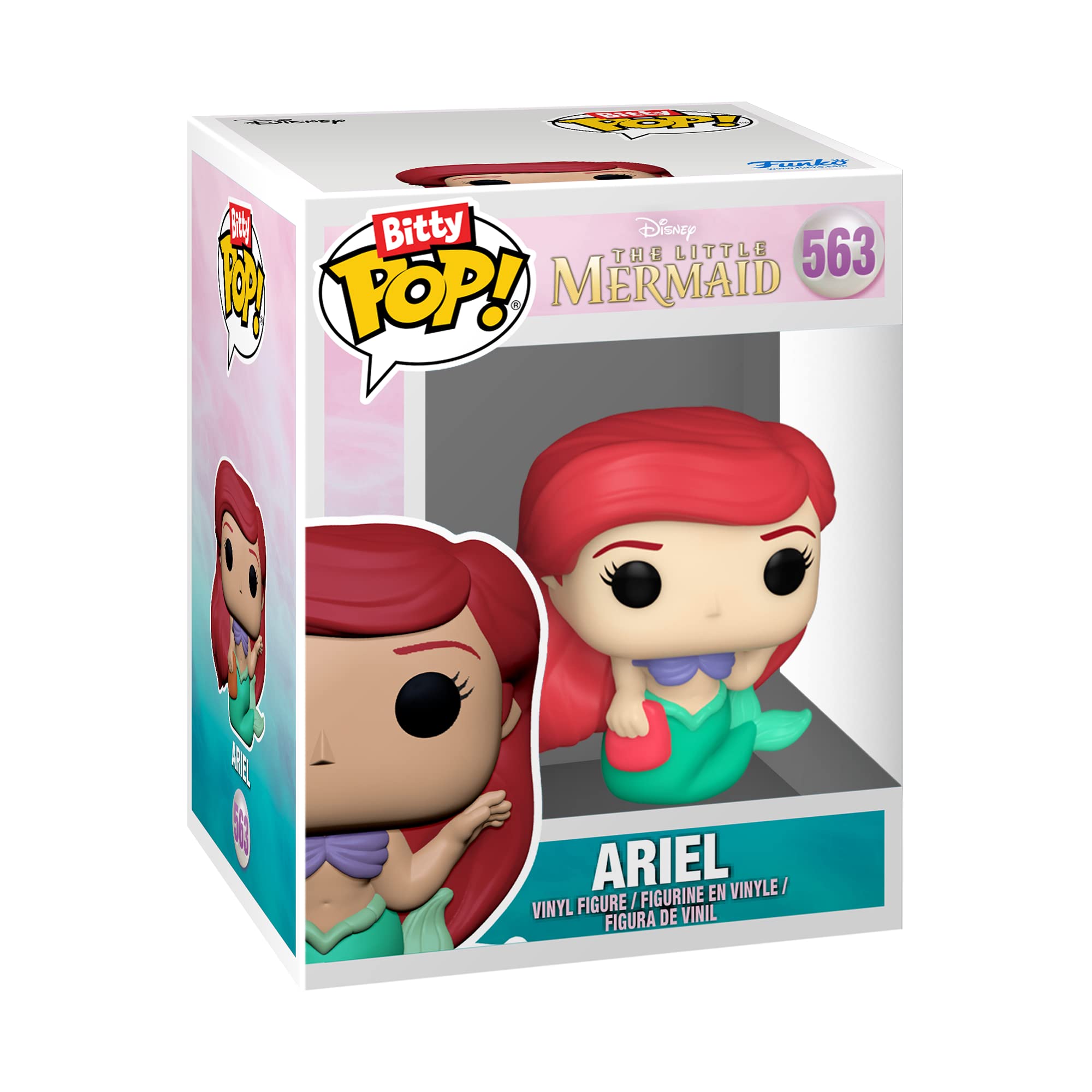 Funko POP! Bitty 4 Pack - Disney Princess: Ariel, Mulan, Tiana + Mystery Figure | 0.9 Inch Collectible Figures | Ages 3+ 6
